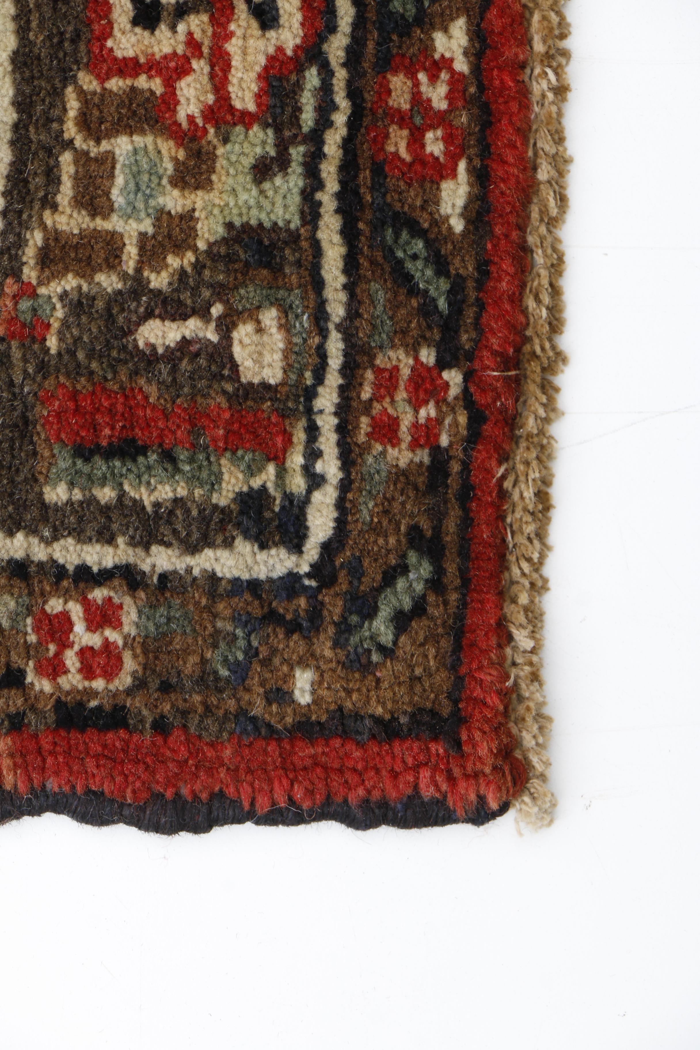 Hand-Knotted Persian Malayer Wool Carpet Runner