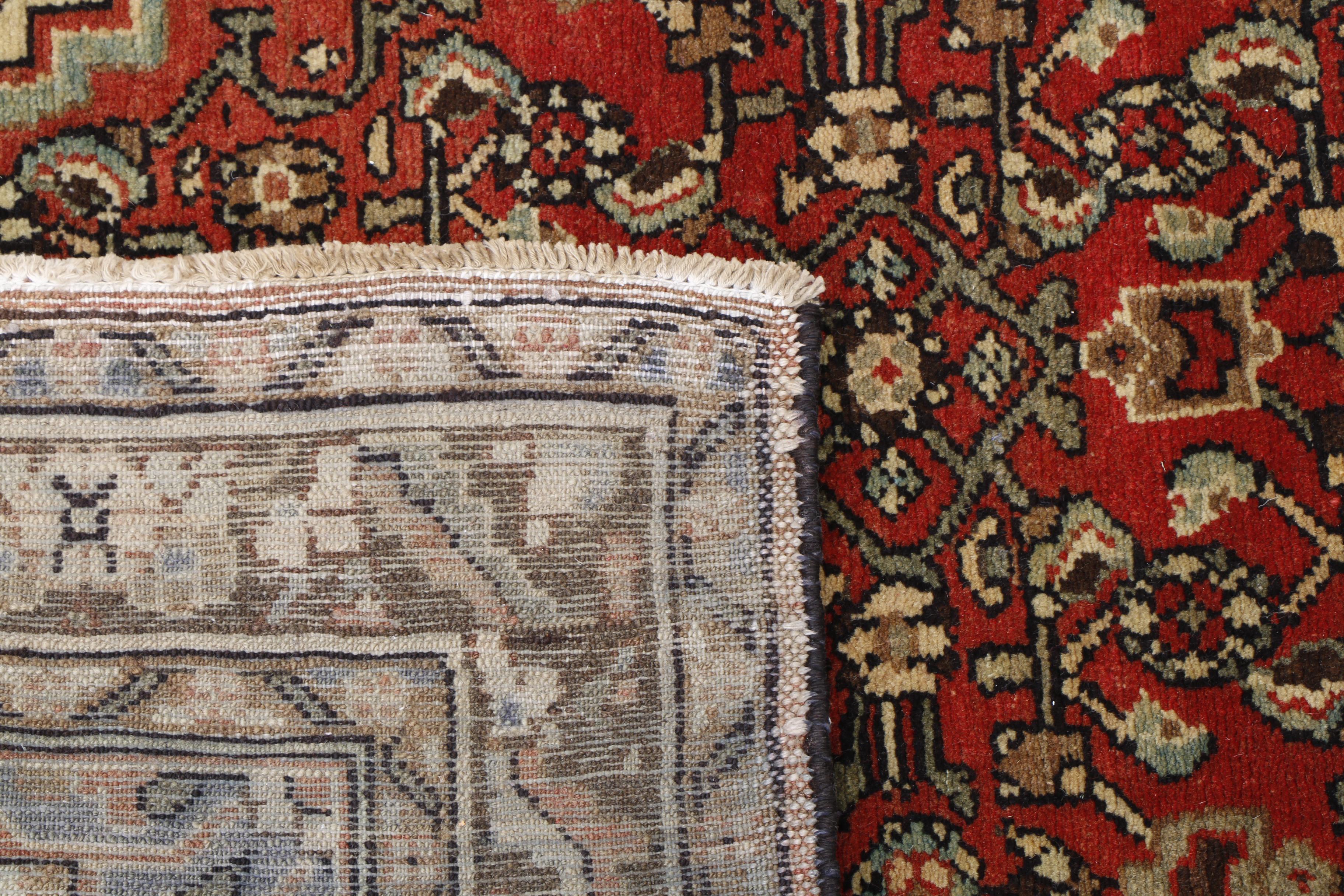 Hand-Knotted Persian Malayer Wool Carpet Runner