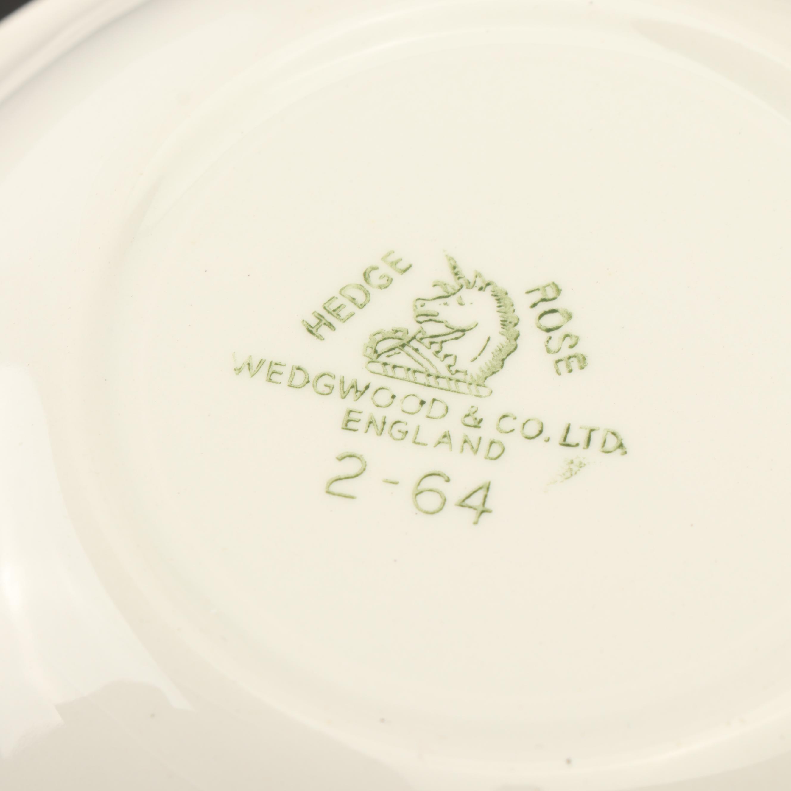 1960s Wedgwood "Hedge Rose" Dinnerware