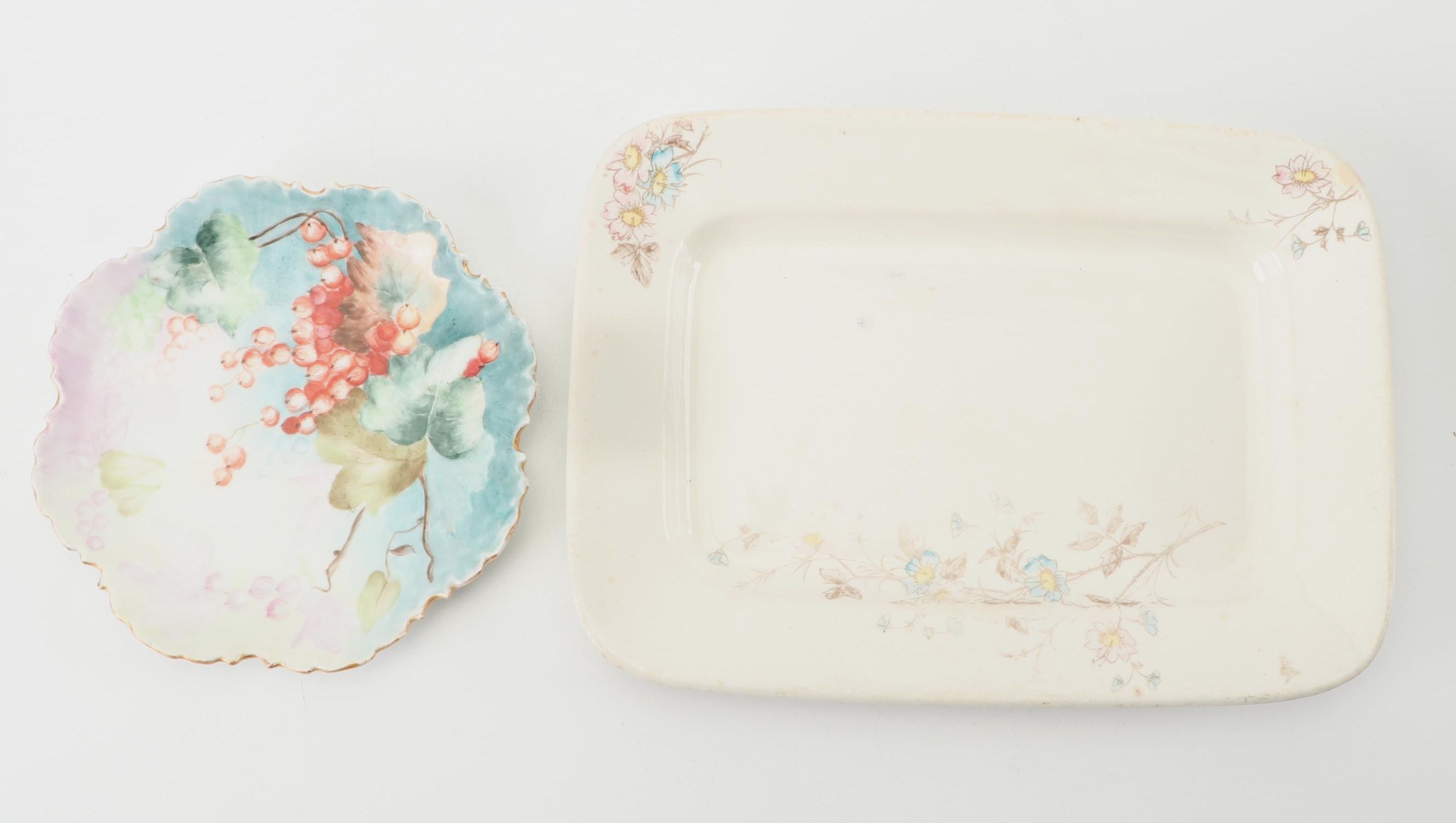 Royal Goedewaagen House Bottles, Limoges Perfume Bottle, And Hand-Painted Plates