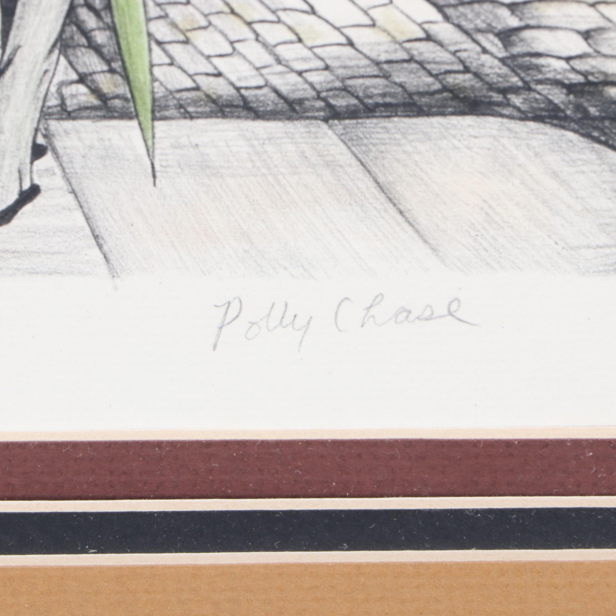 Polly Chase Limited Edition Lithograph Street Scene