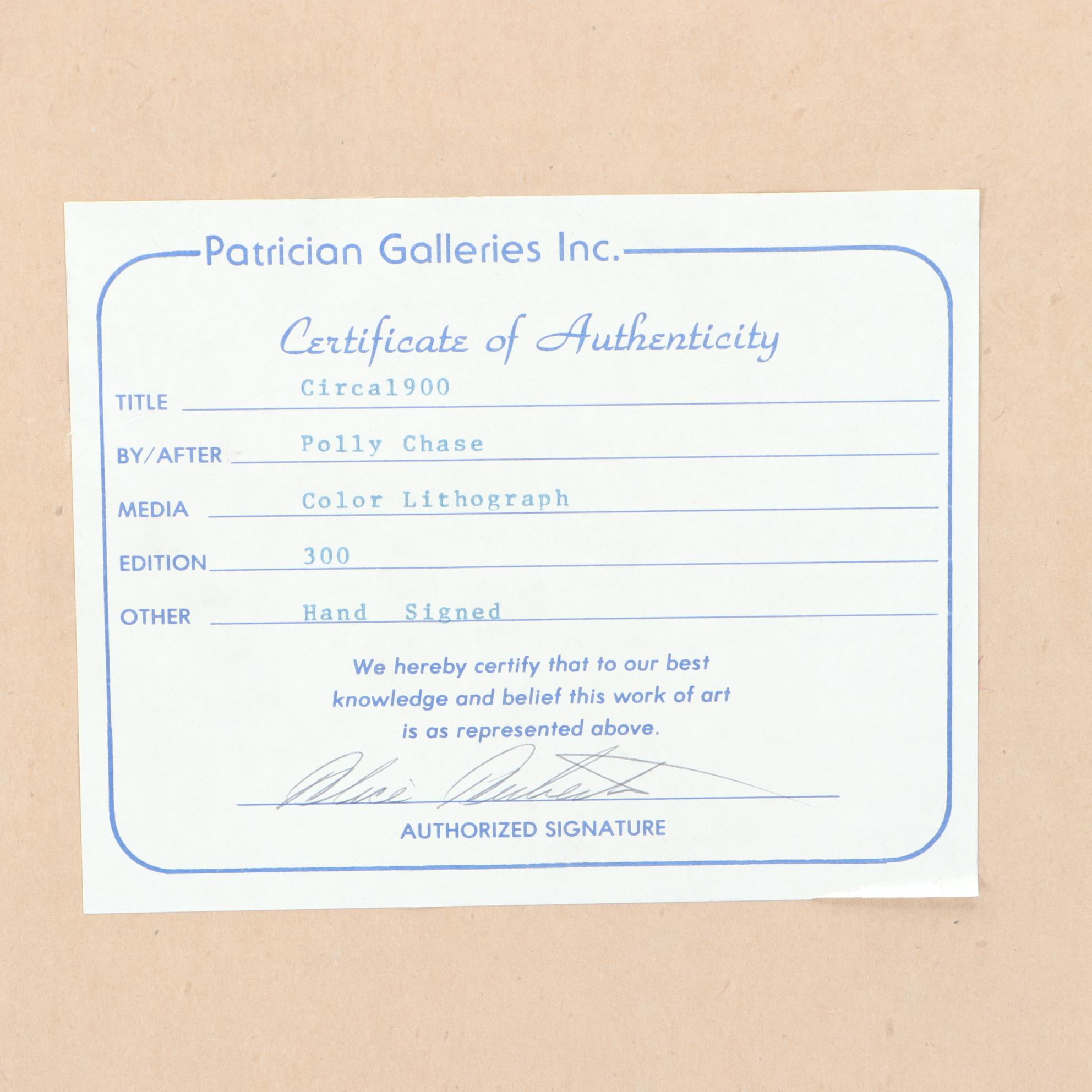 Polly Chase Limited Edition Lithograph Street Scene