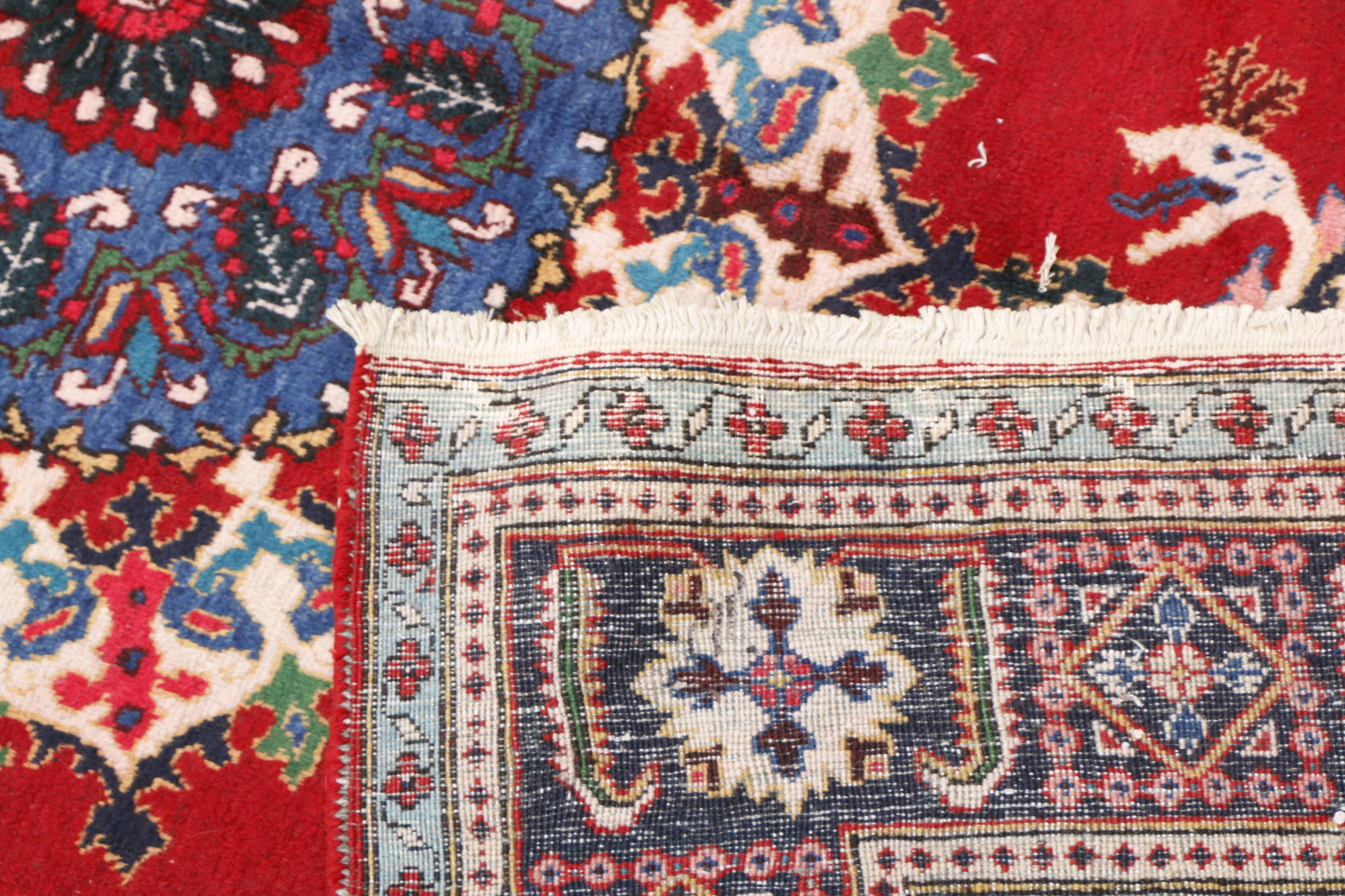 Hand-Knotted Persian Tabriz Wool Area Rug