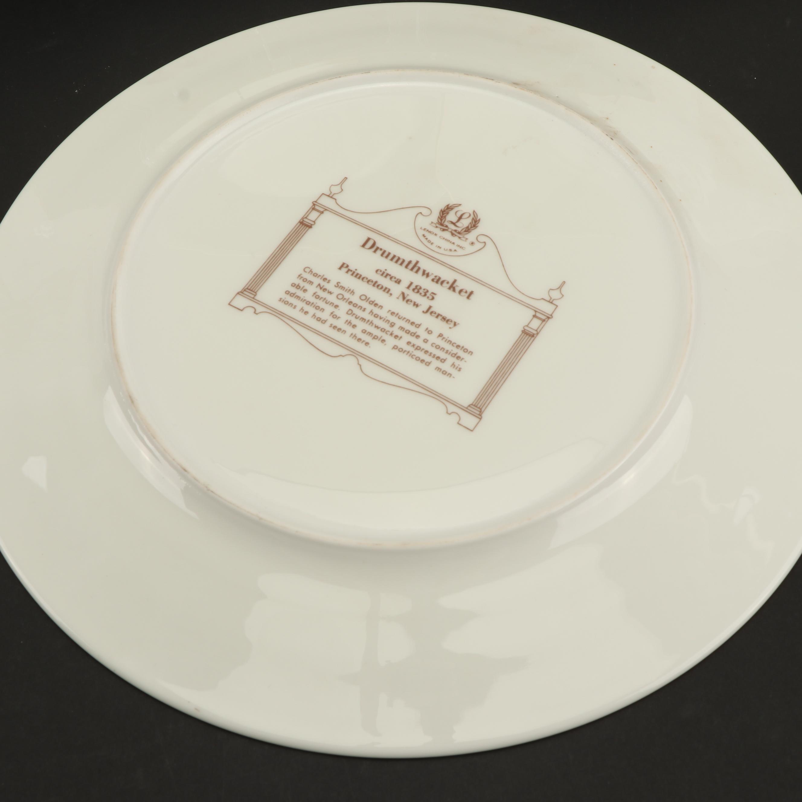 Lenox Porcelain Collector Plates featuring Historical Buildings of New Jersey
