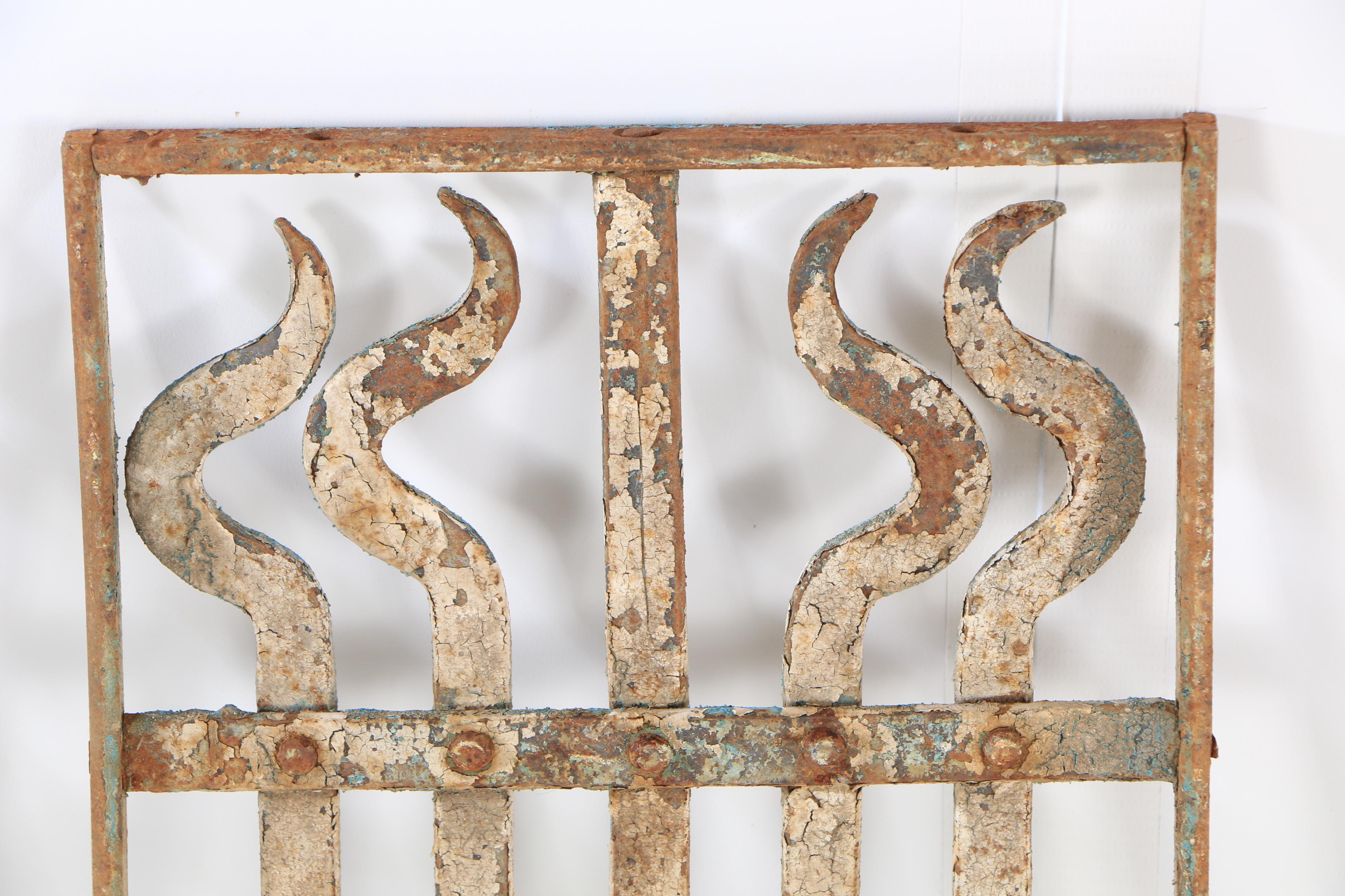 Distressed Wrought Iron Gate Panels