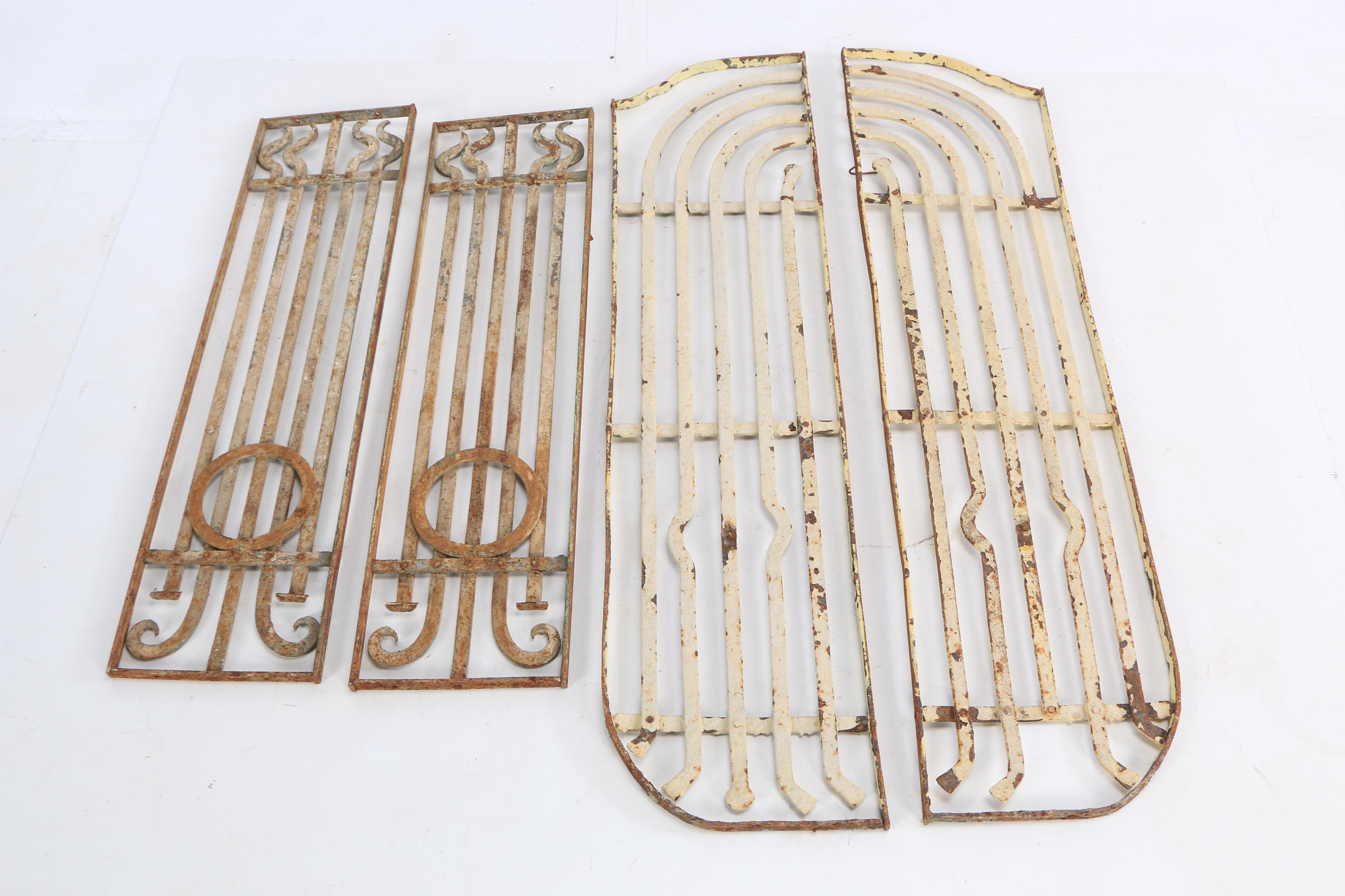 Distressed Wrought Iron Gate Panels