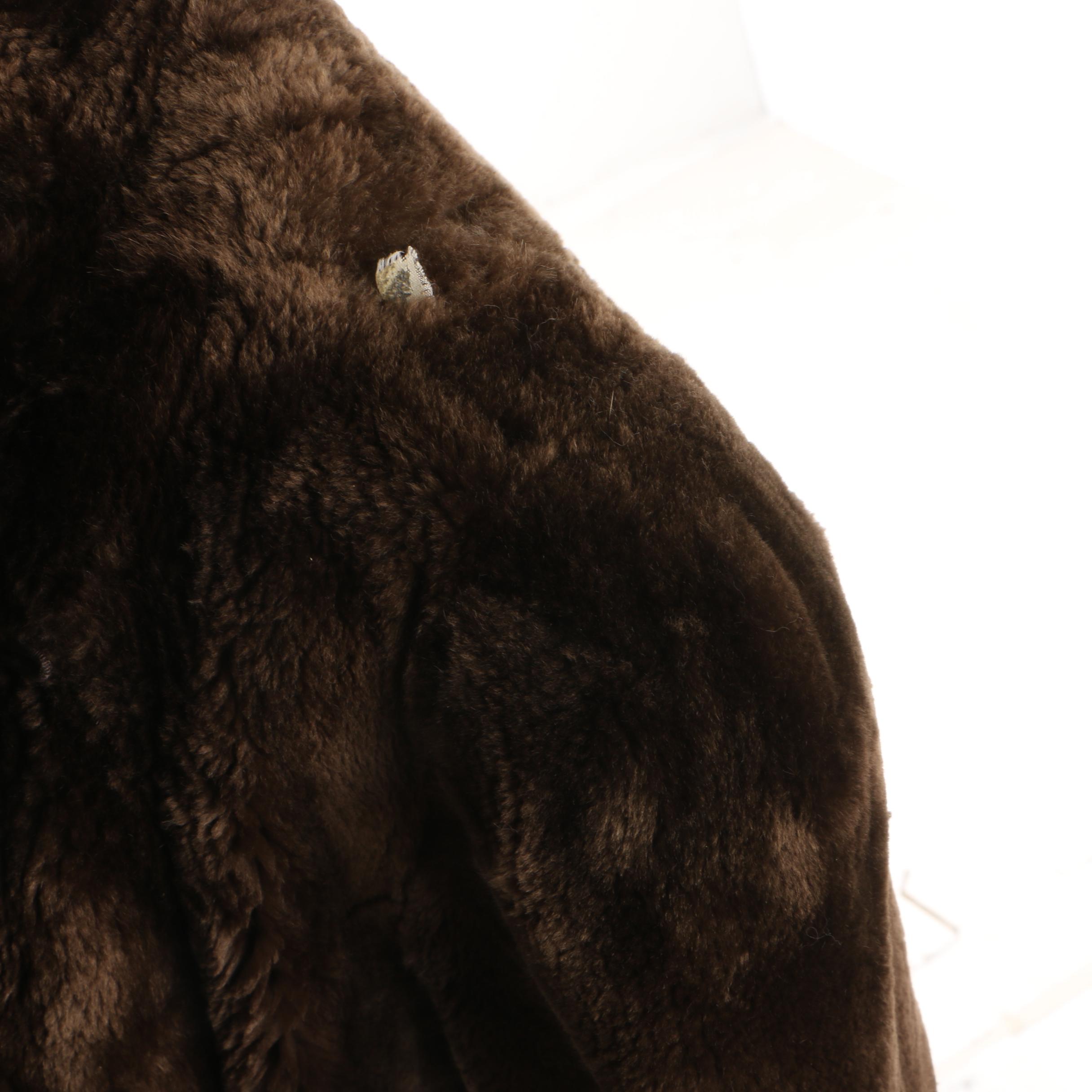 Women's Vintage Revillon Sheared Beaver Fur Double-Breasted Coat