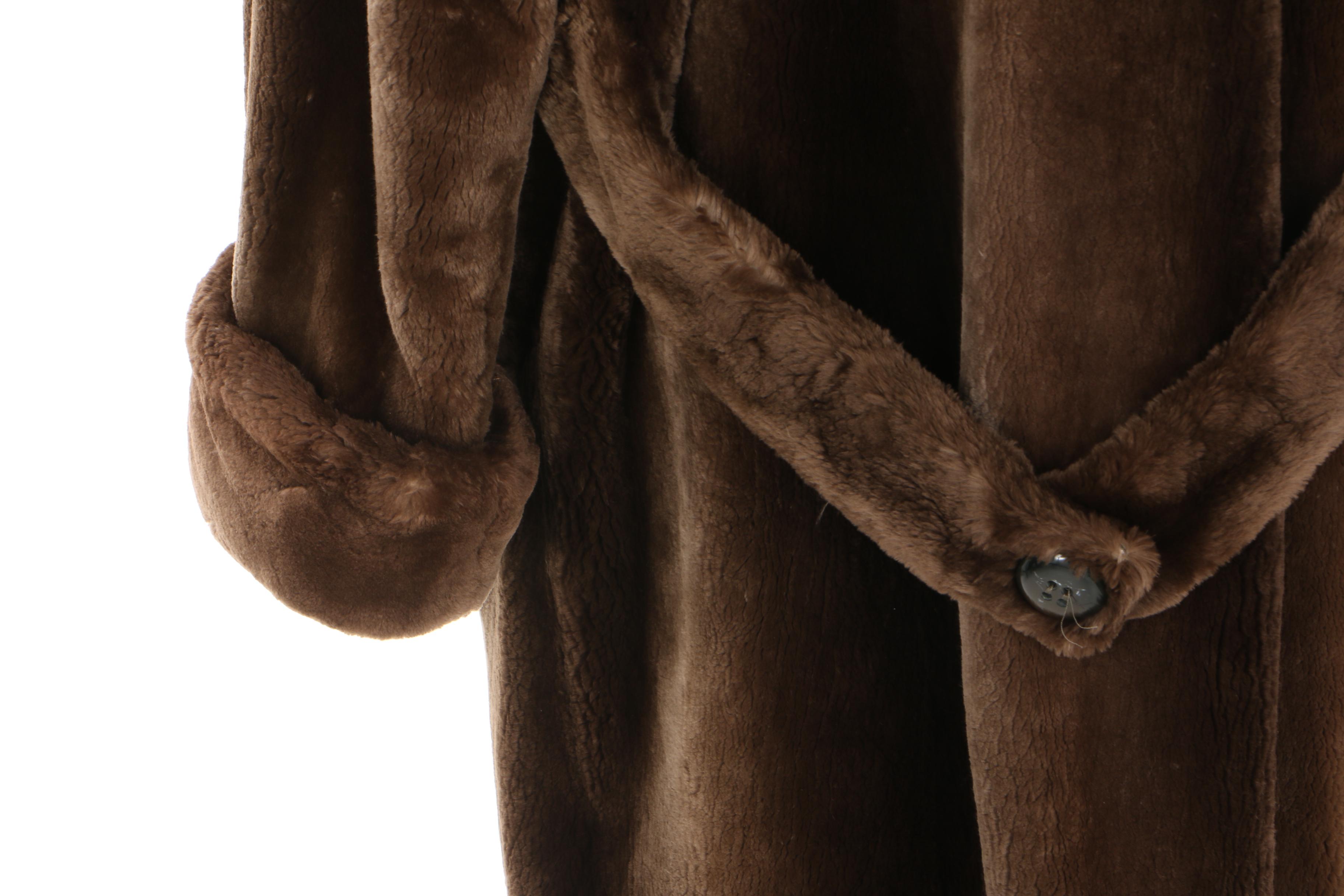 Women's Vintage Revillon Sheared Beaver Fur Double-Breasted Coat