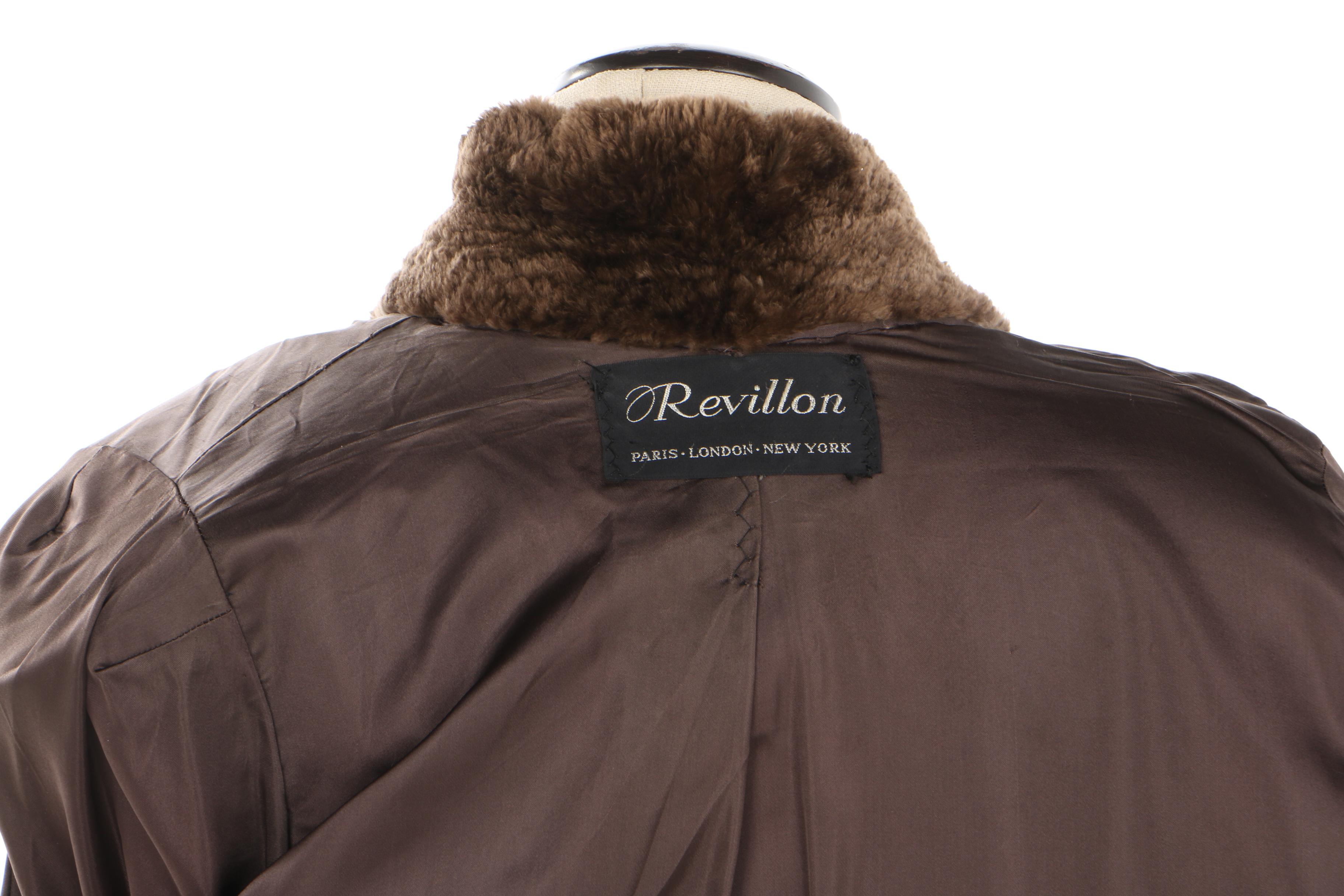 Women's Vintage Revillon Sheared Beaver Fur Double-Breasted Coat