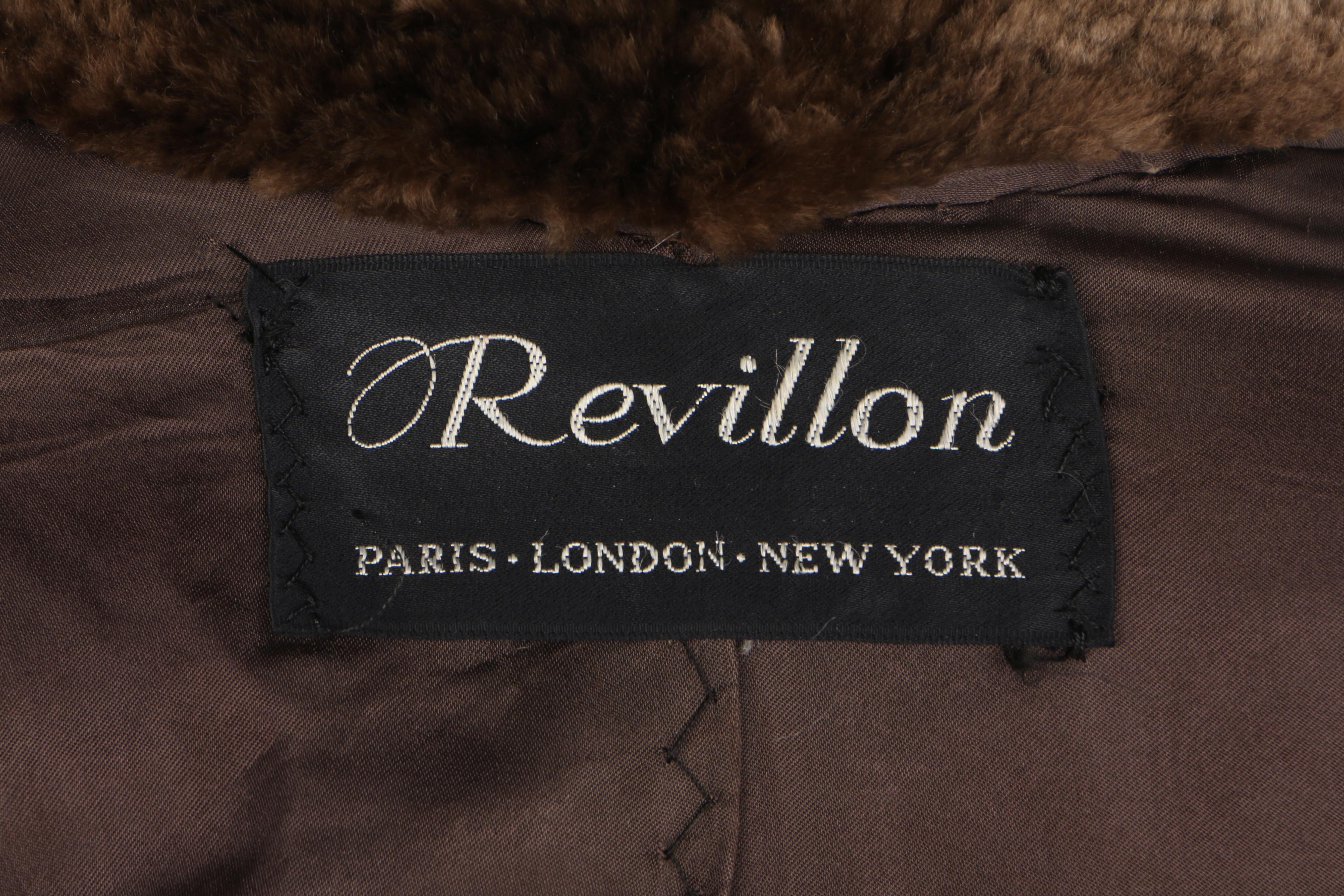 Women's Vintage Revillon Sheared Beaver Fur Double-Breasted Coat