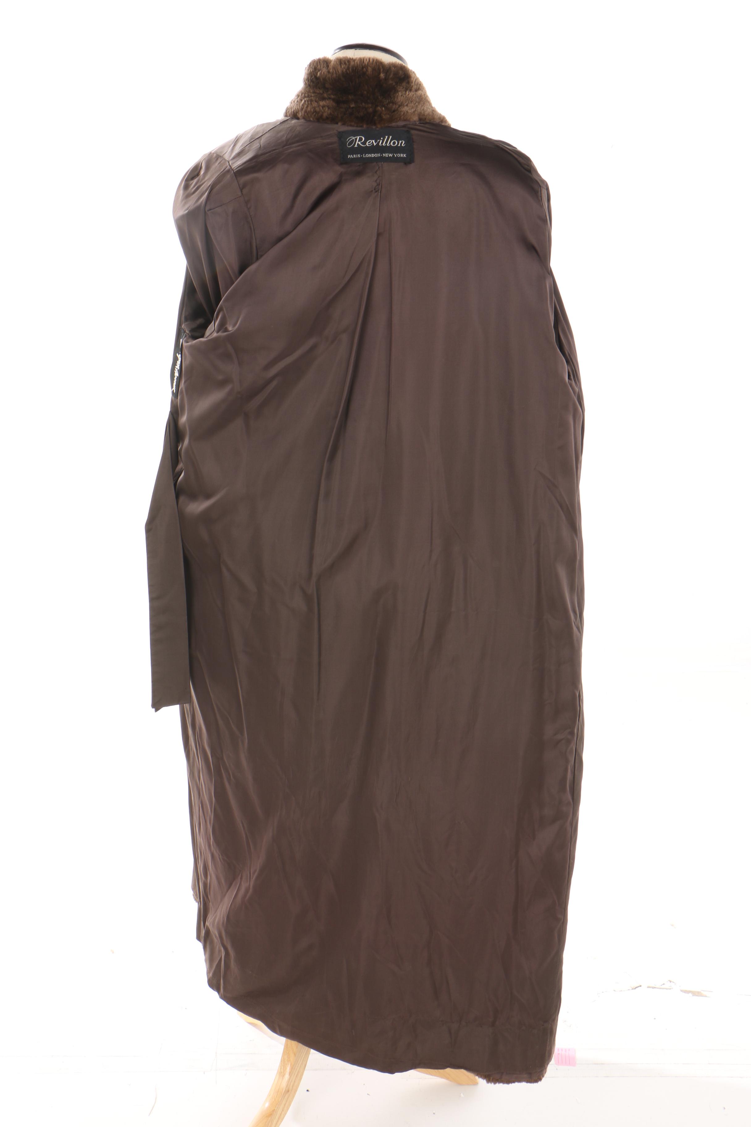 Women's Vintage Revillon Sheared Beaver Fur Double-Breasted Coat