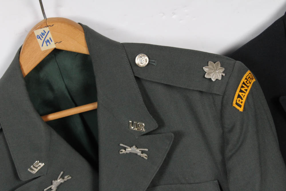 Army Ranger Officer Green Uniform and Dress Blue with Epaulets