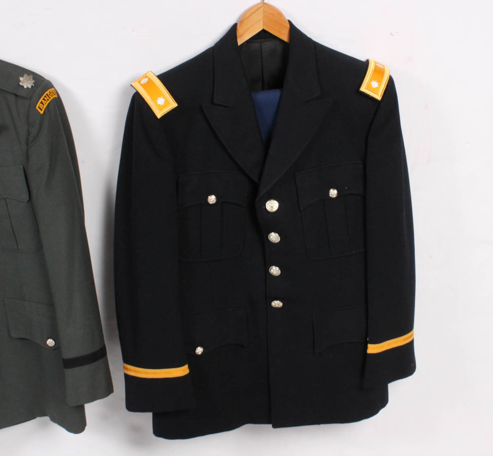Army Ranger Officer Green Uniform and Dress Blue with Epaulets