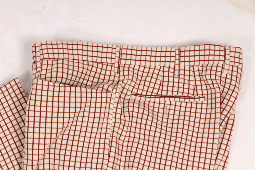 Men's Prada Plaid Slacks and Over Fifty Designer Neckties