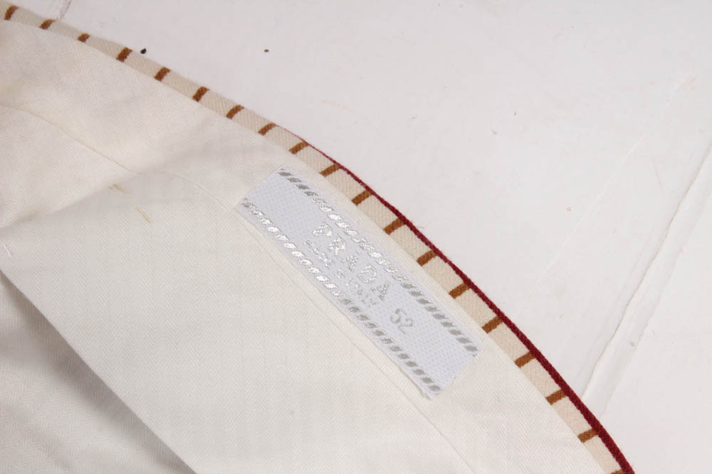 Men's Prada Plaid Slacks and Over Fifty Designer Neckties