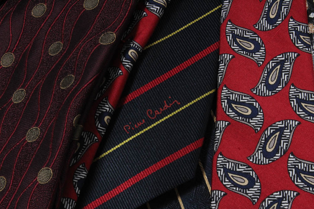 Men's Prada Plaid Slacks and Over Fifty Designer Neckties