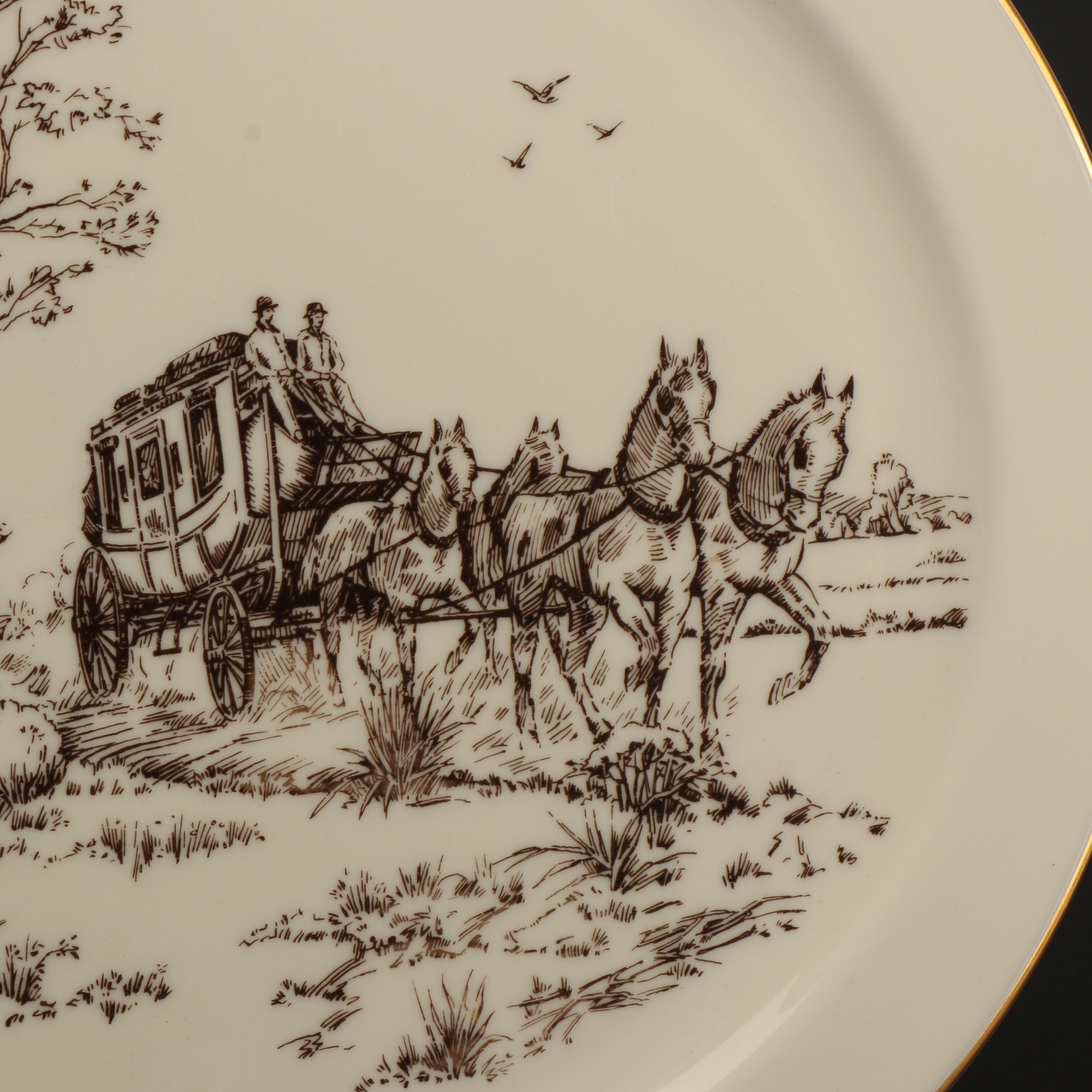 Lenox "Stagecoach" Porcelain Chop Platter