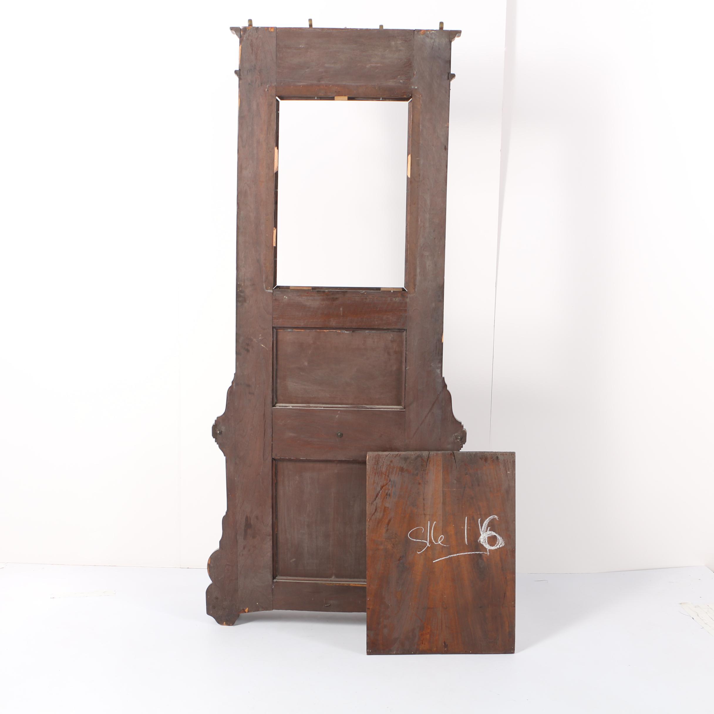 Hall Tree with Brass Hooks and Hardware