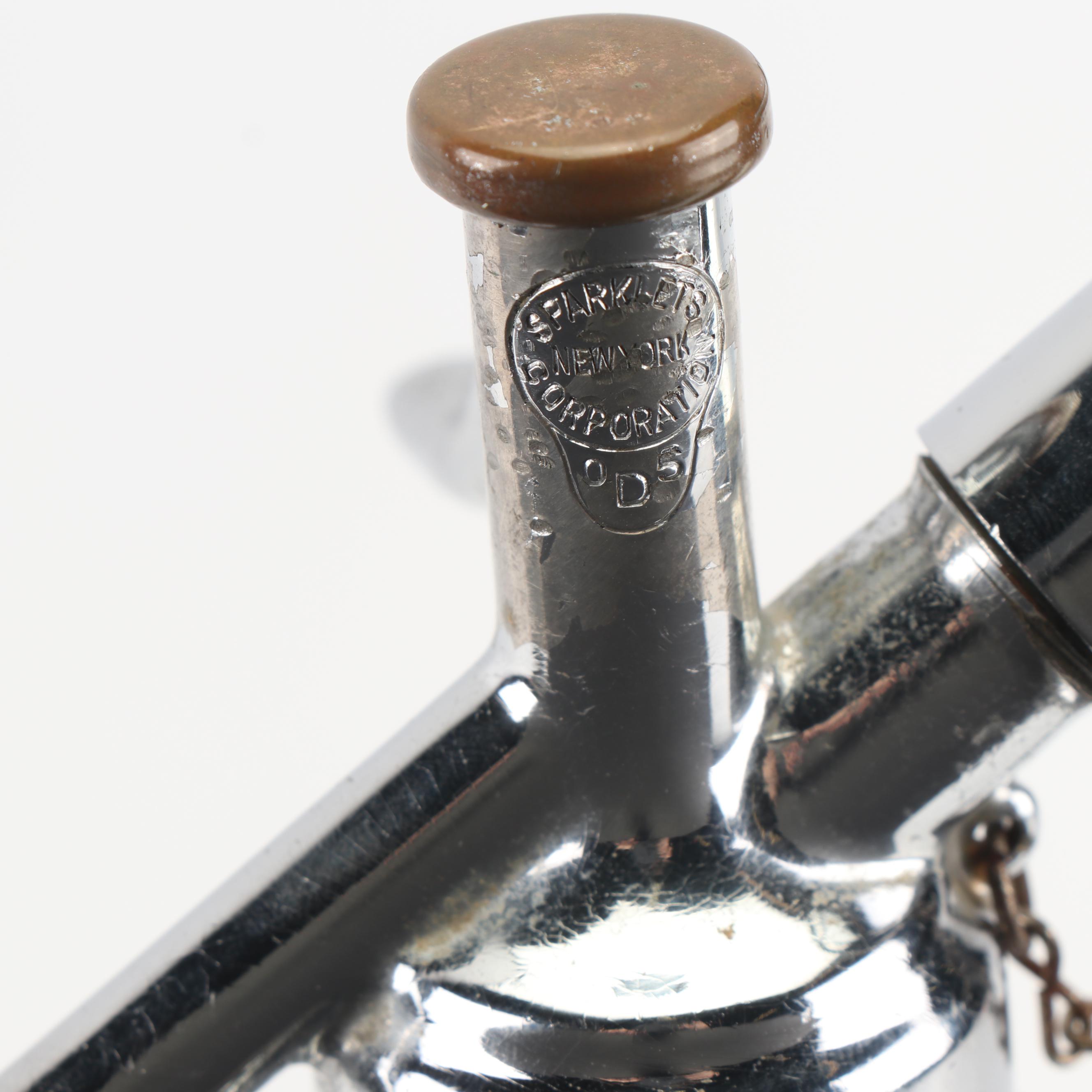 Vintage Sparklets Pewter Wrapped Seltzer Bottle