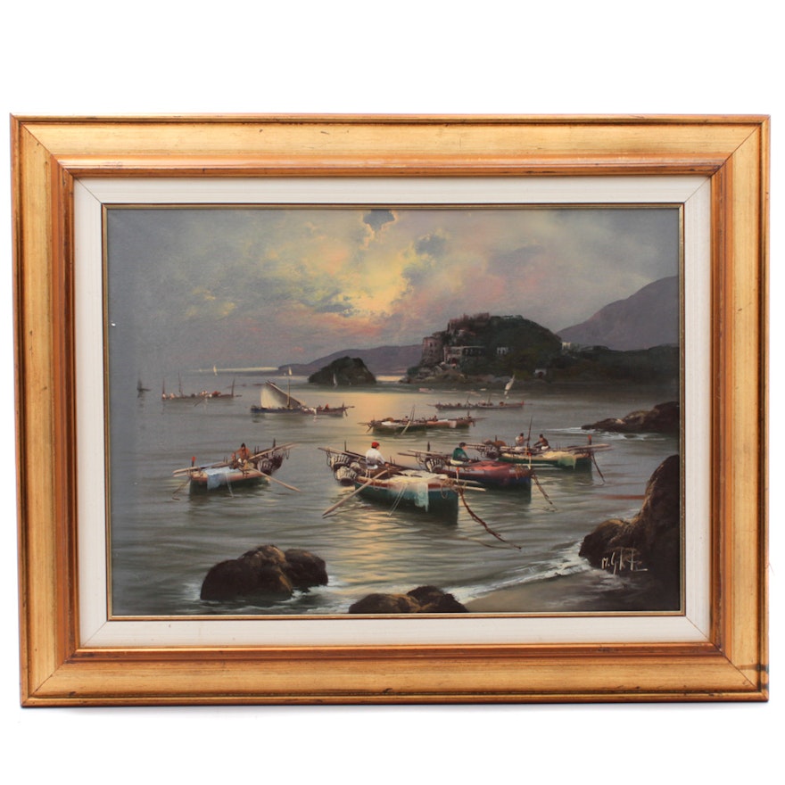 Oil Painting of Seascape at Dawn