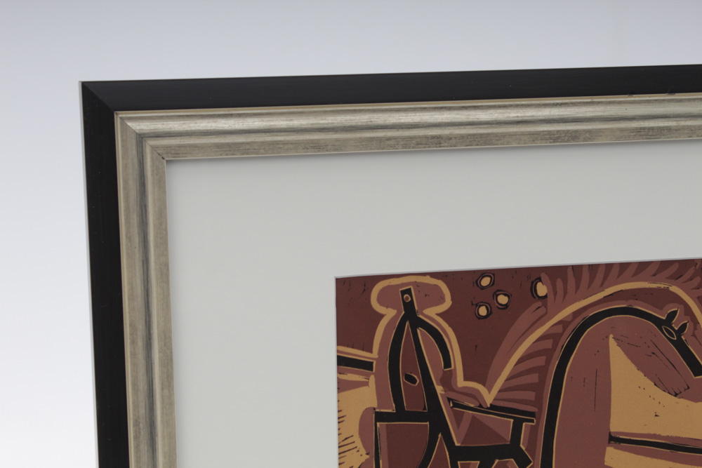 Pablo Picasso 1962 Linoleum Cut "Picador and Bull"