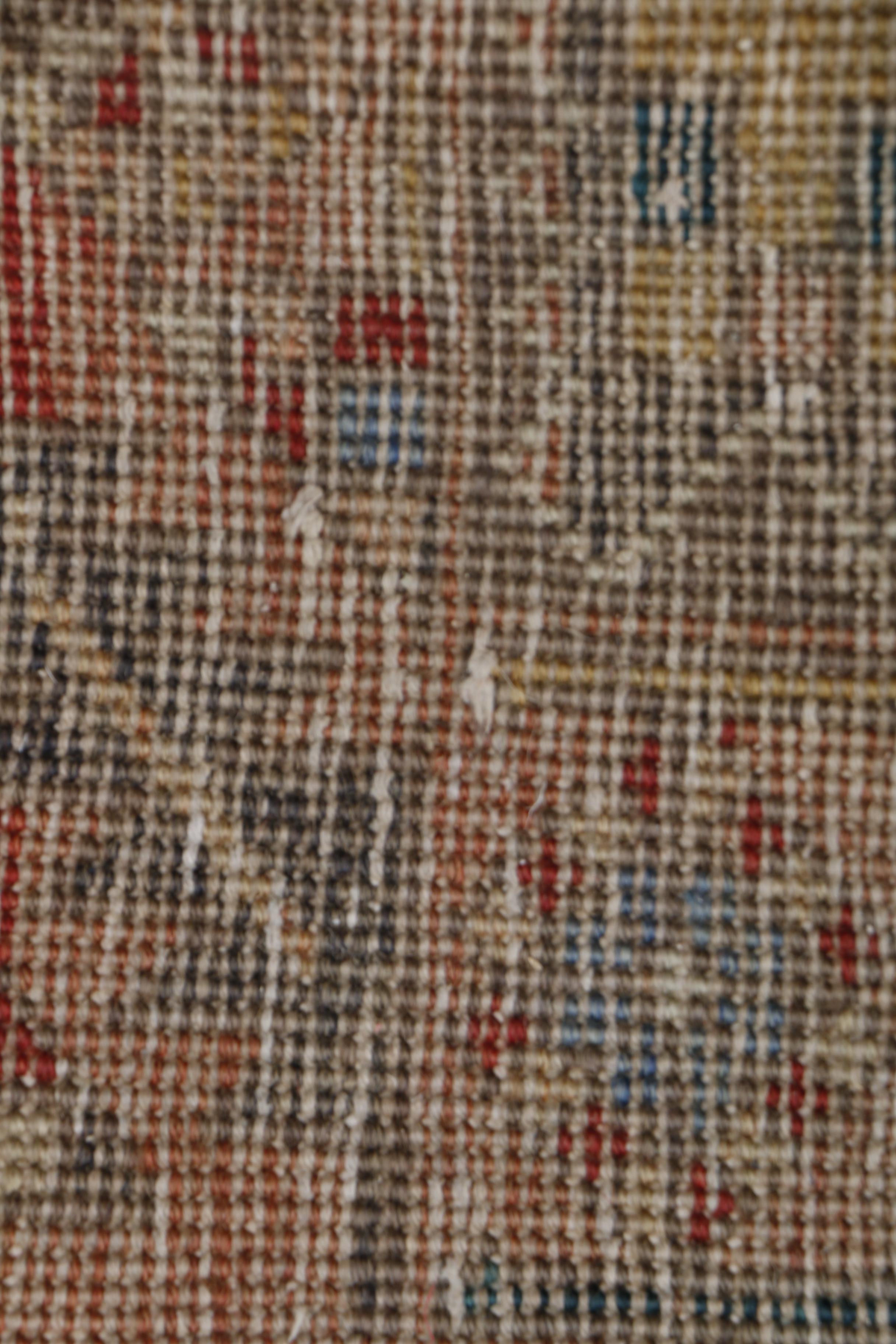 Hand-Knotted Persian Karaja Heriz Wool Carpet Runner