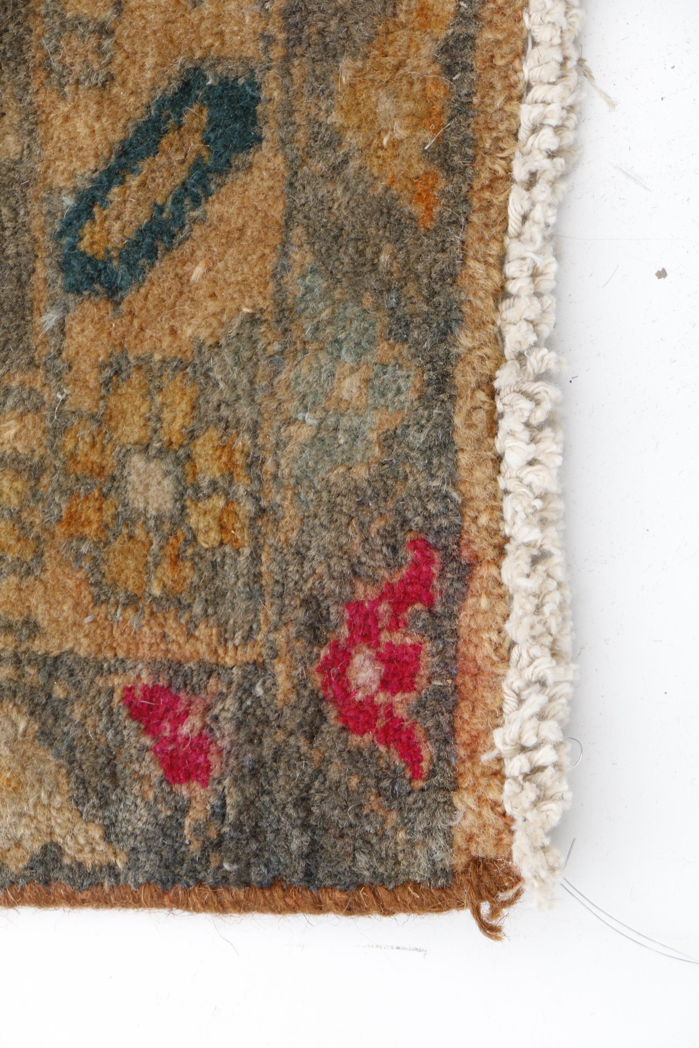 Hand-Knotted Persian Karaja Heriz Wool Carpet Runner