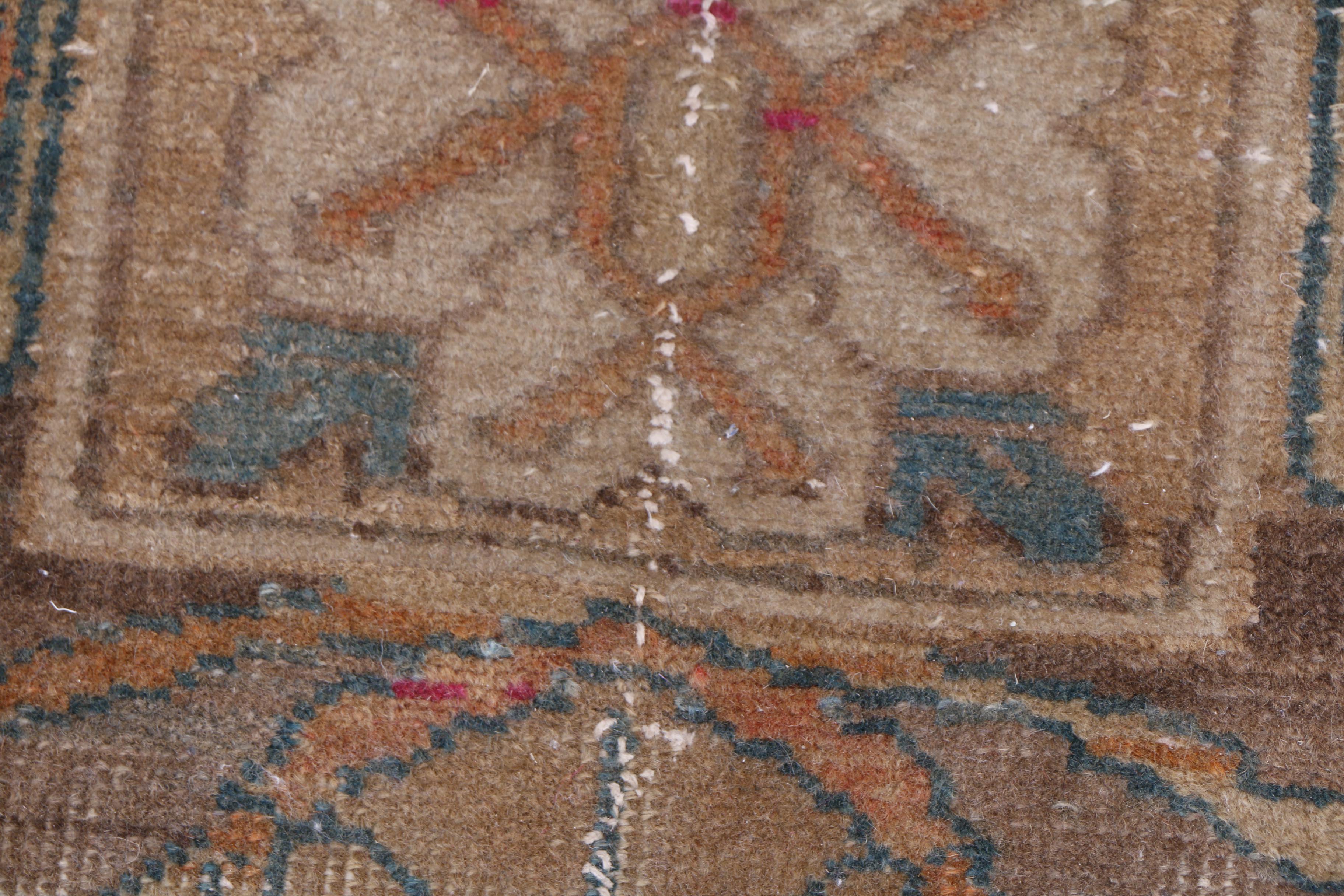 Hand-Knotted Persian Karaja Heriz Wool Carpet Runner