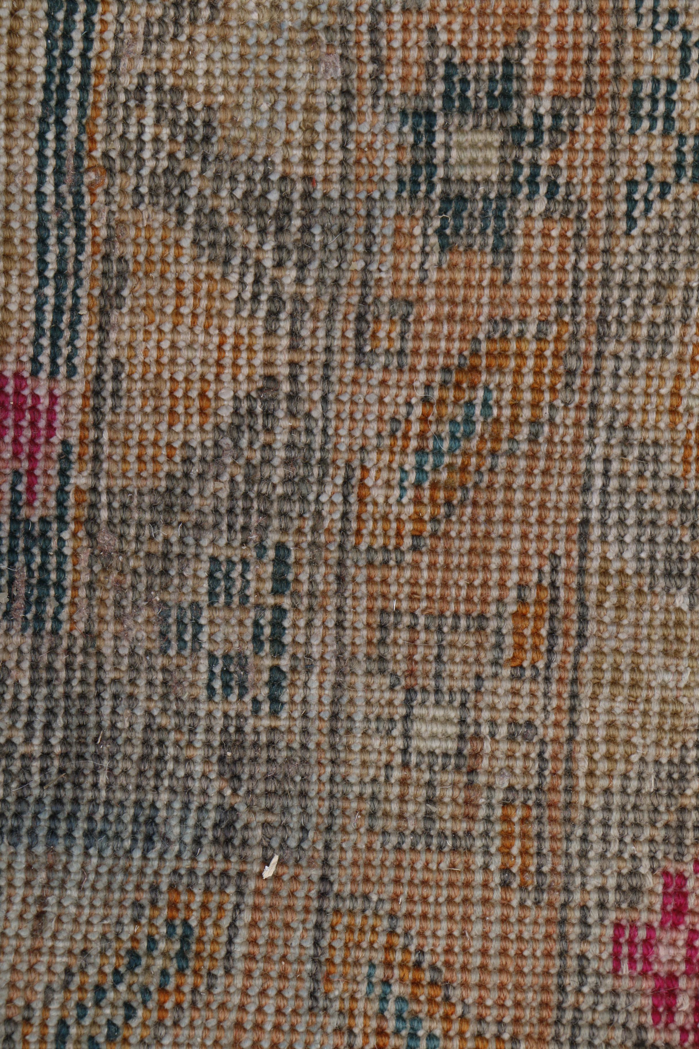 Hand-Knotted Persian Karaja Heriz Wool Carpet Runner