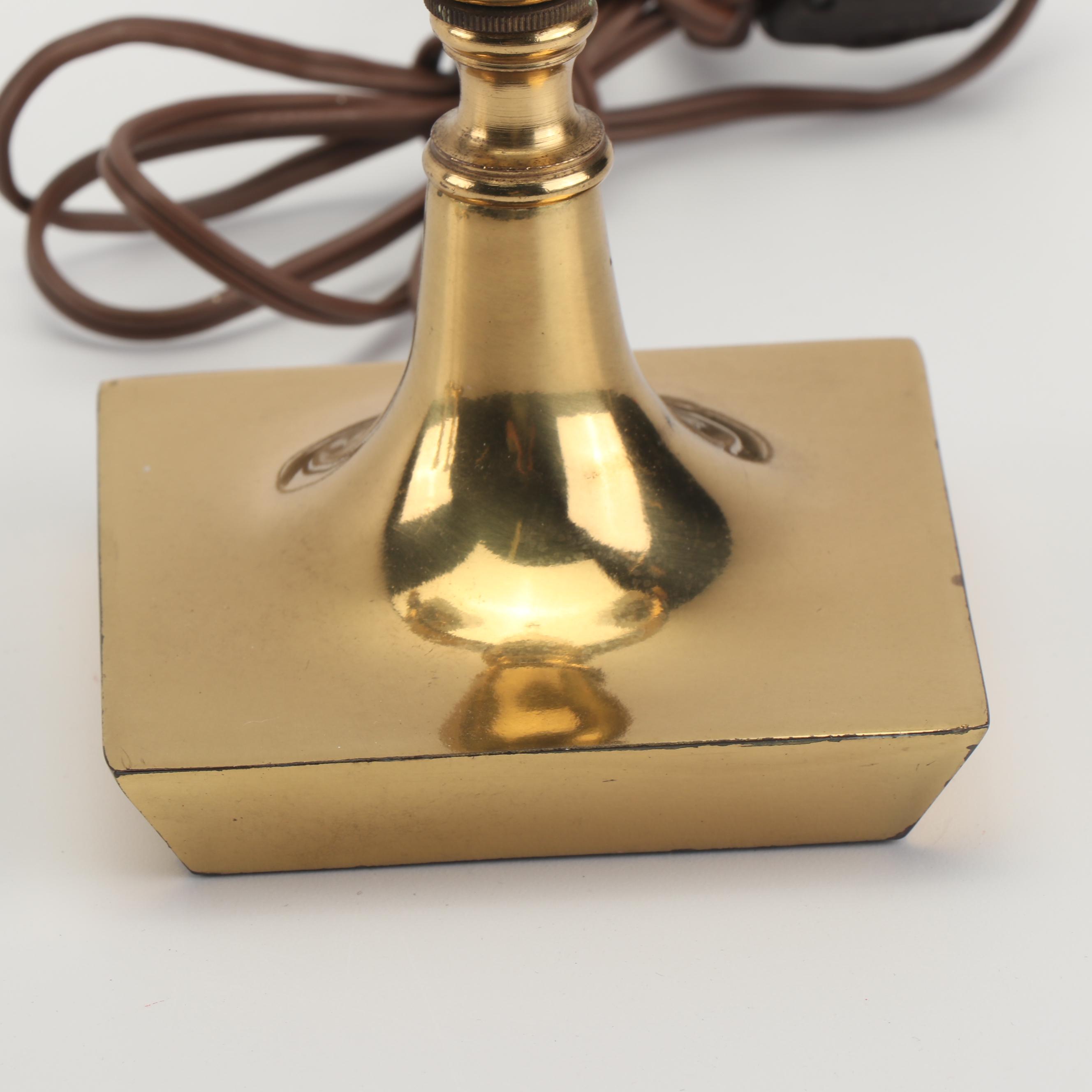 Brass Candelabra Candlestick Lamp with Brass Candleholders