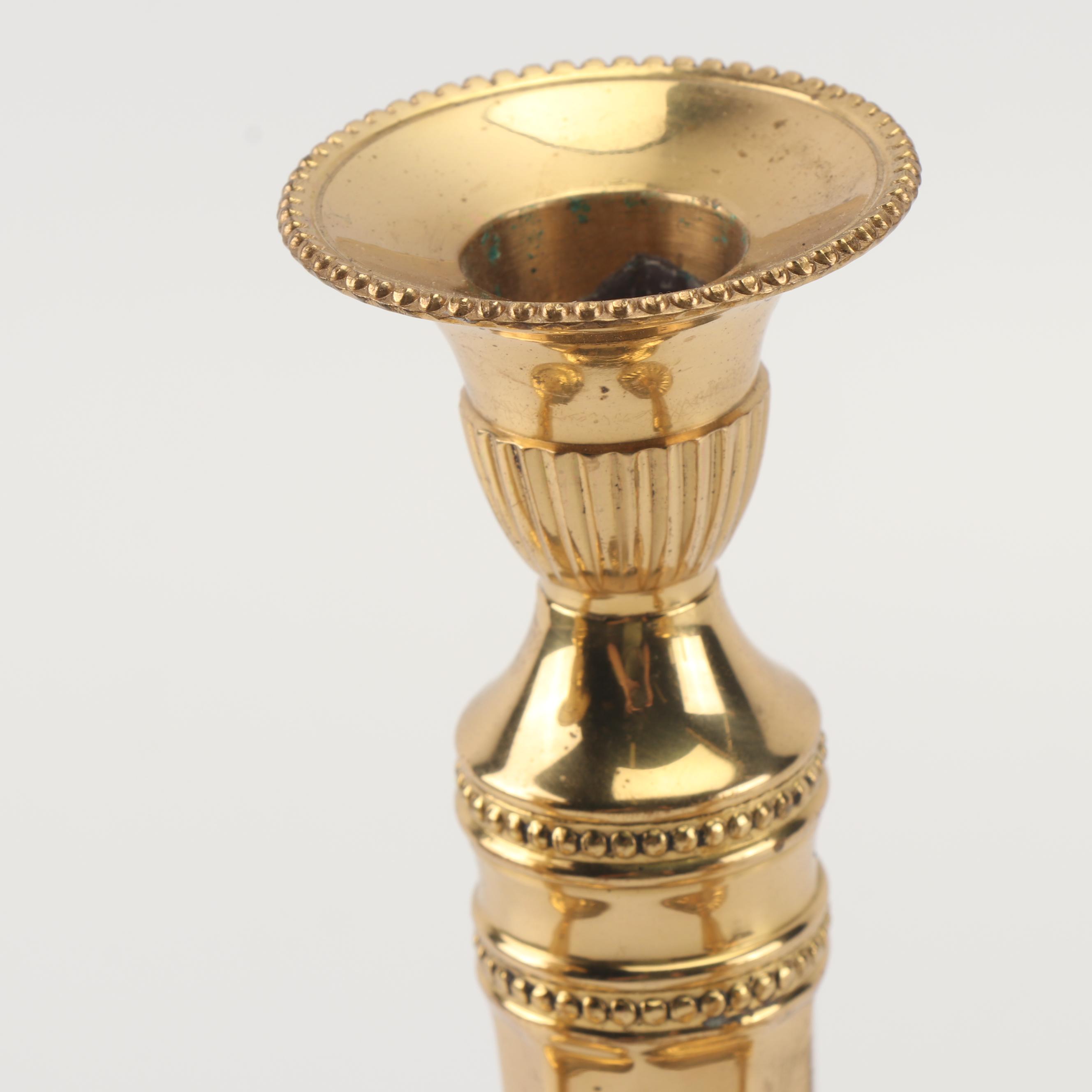 Brass Candelabra Candlestick Lamp with Brass Candleholders