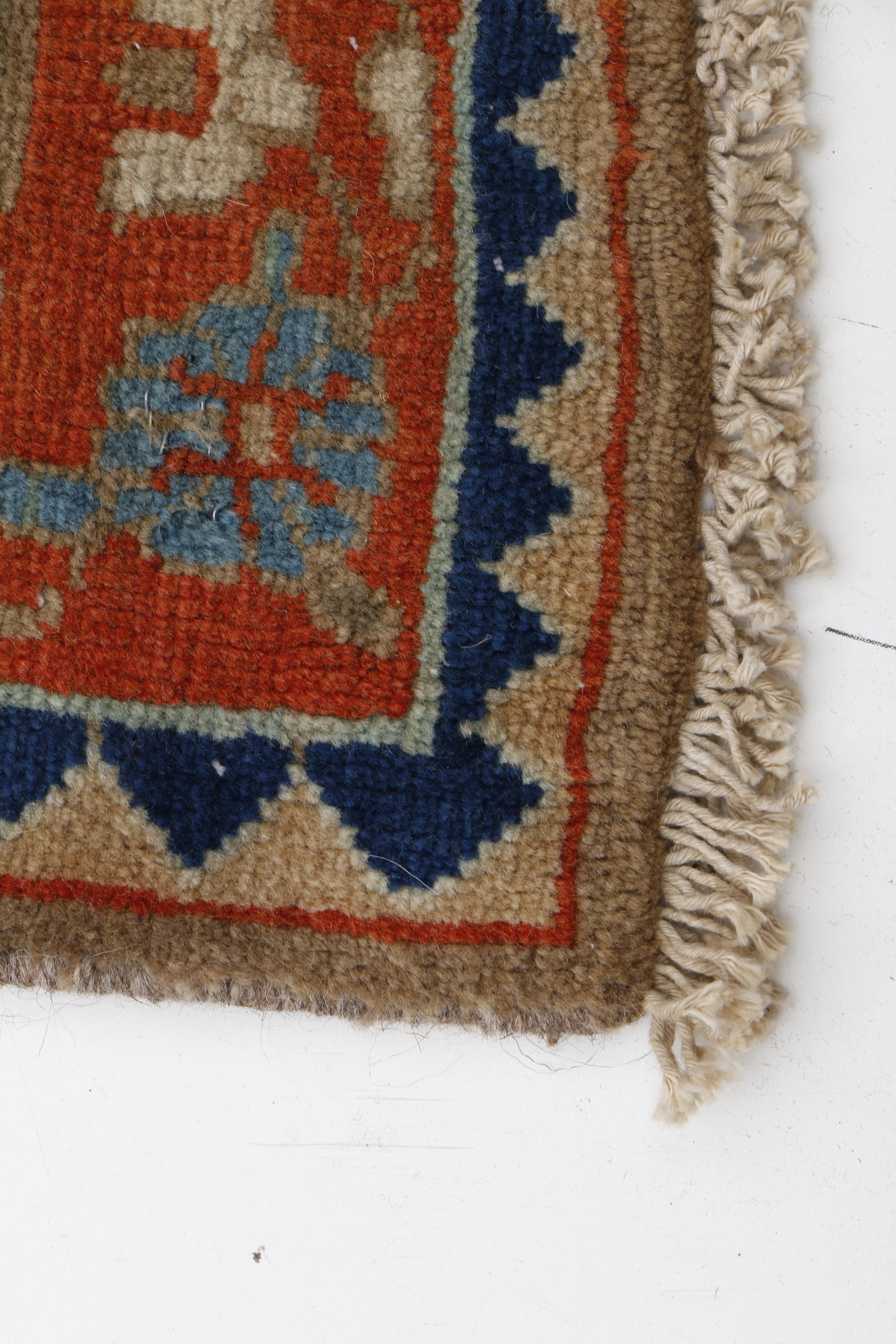 Hand-Knotted Persian Lilihan Wool Carpet Runner