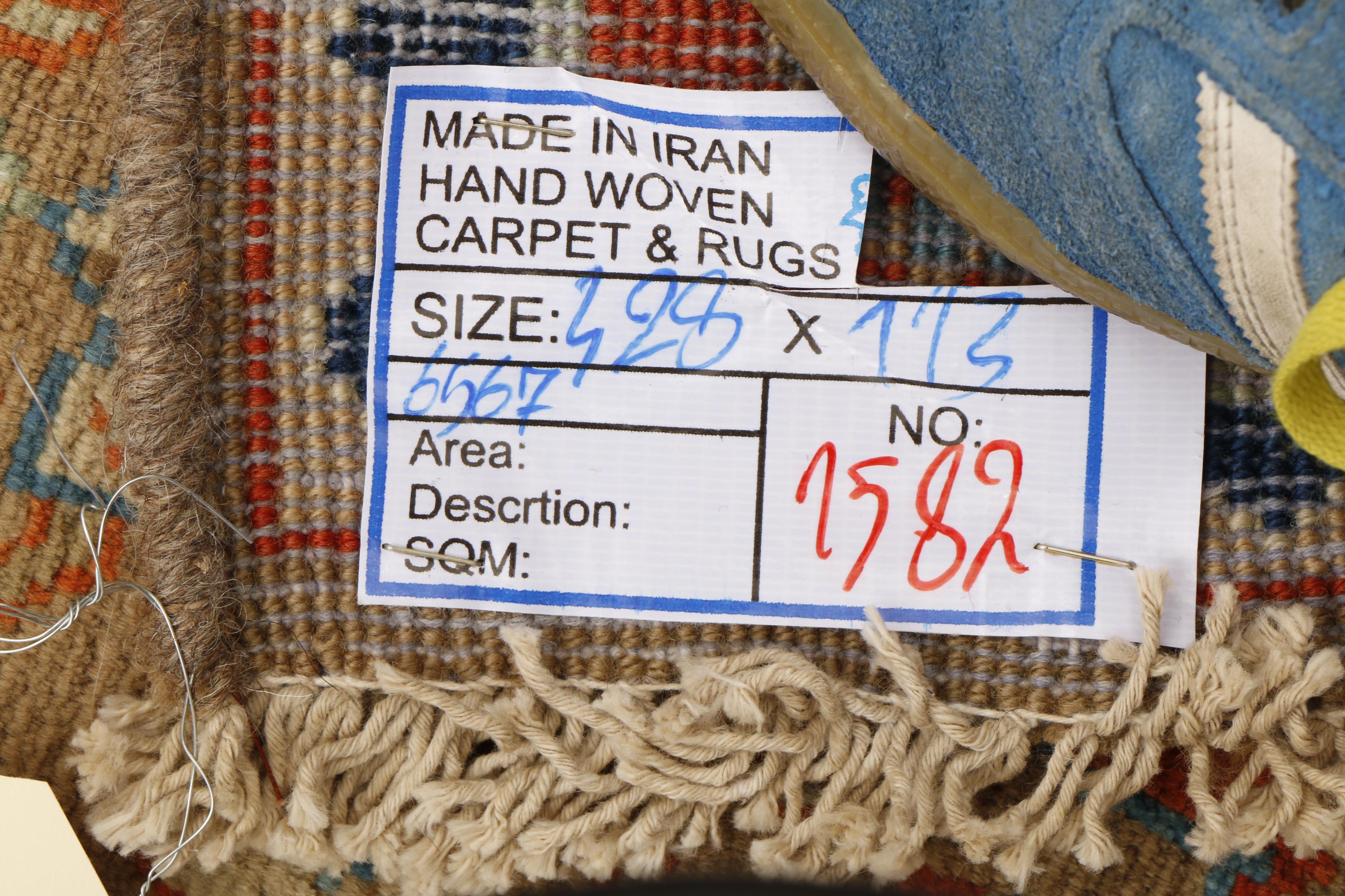 Hand-Knotted Persian Lilihan Wool Carpet Runner