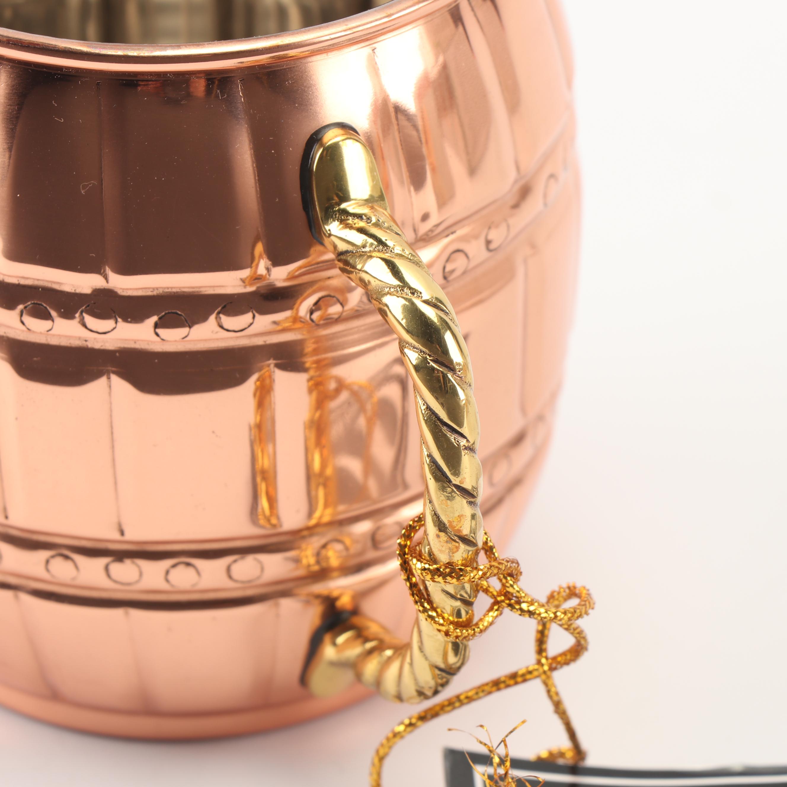 Old Dutch International Solid Copper Barrel Mule 16-Ounce Mugs