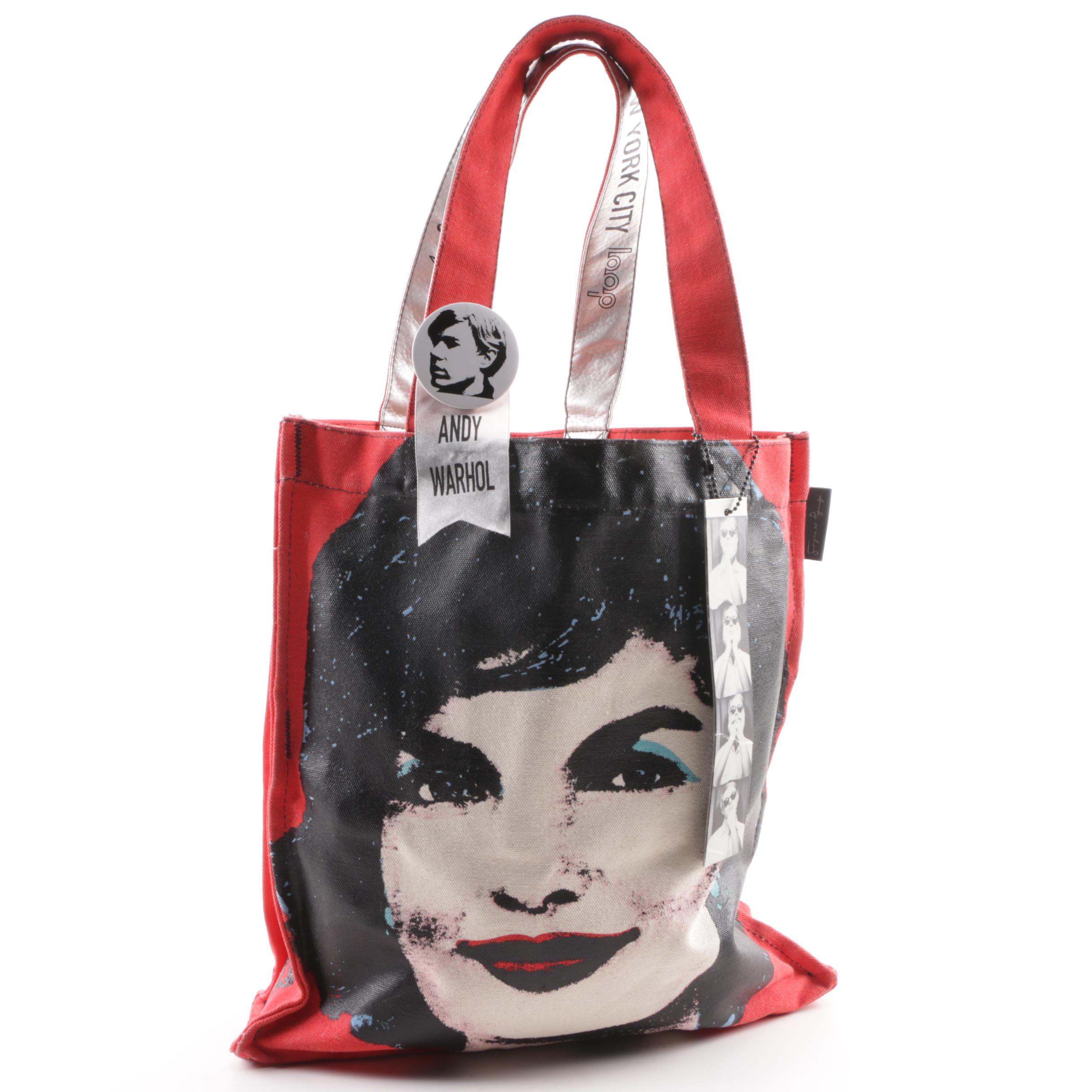 Loop NYC Andy Warhol Canvas Jackie Kennedy Onassis Themed Tote