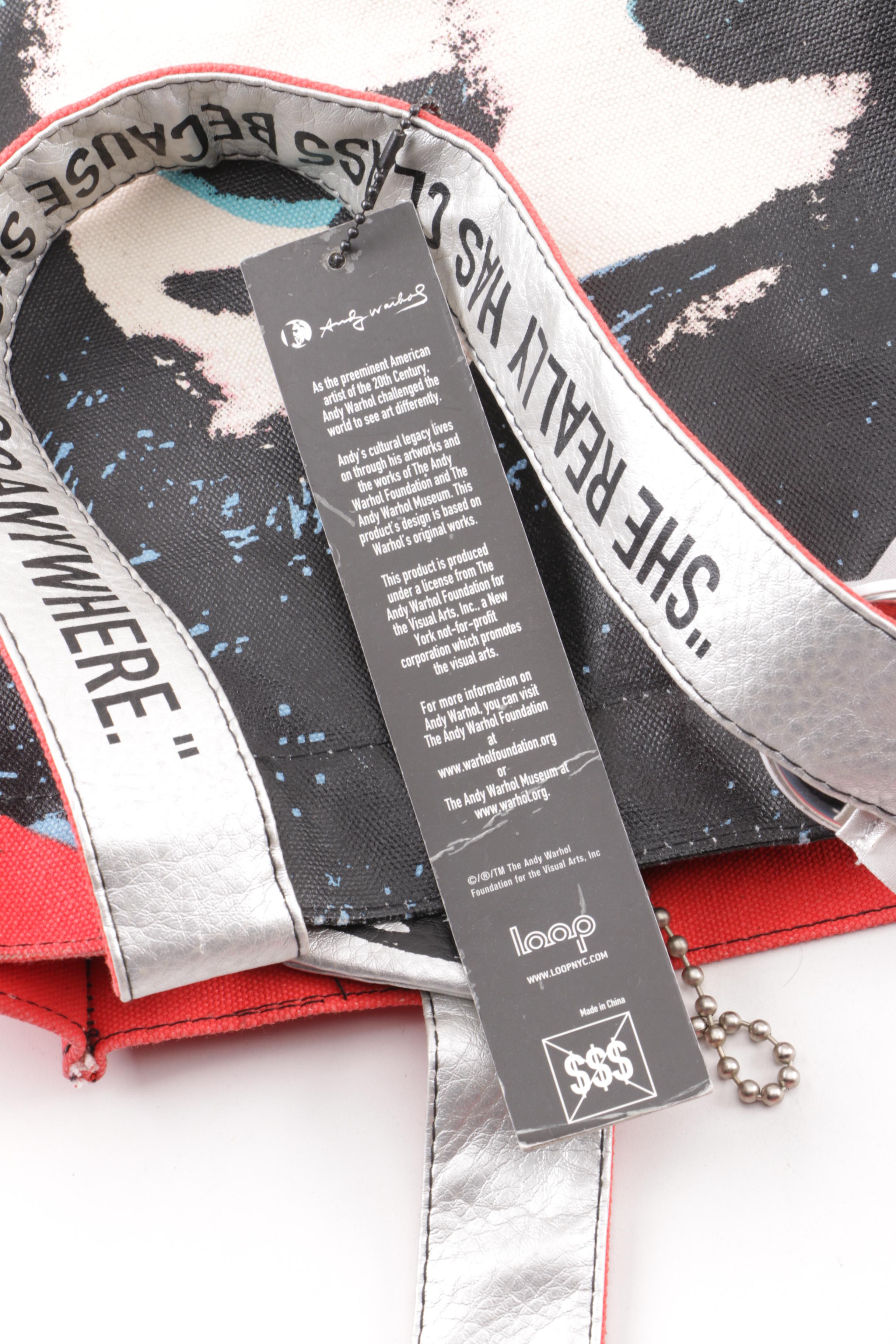 Loop NYC Andy Warhol Canvas Jackie Kennedy Onassis Themed Tote