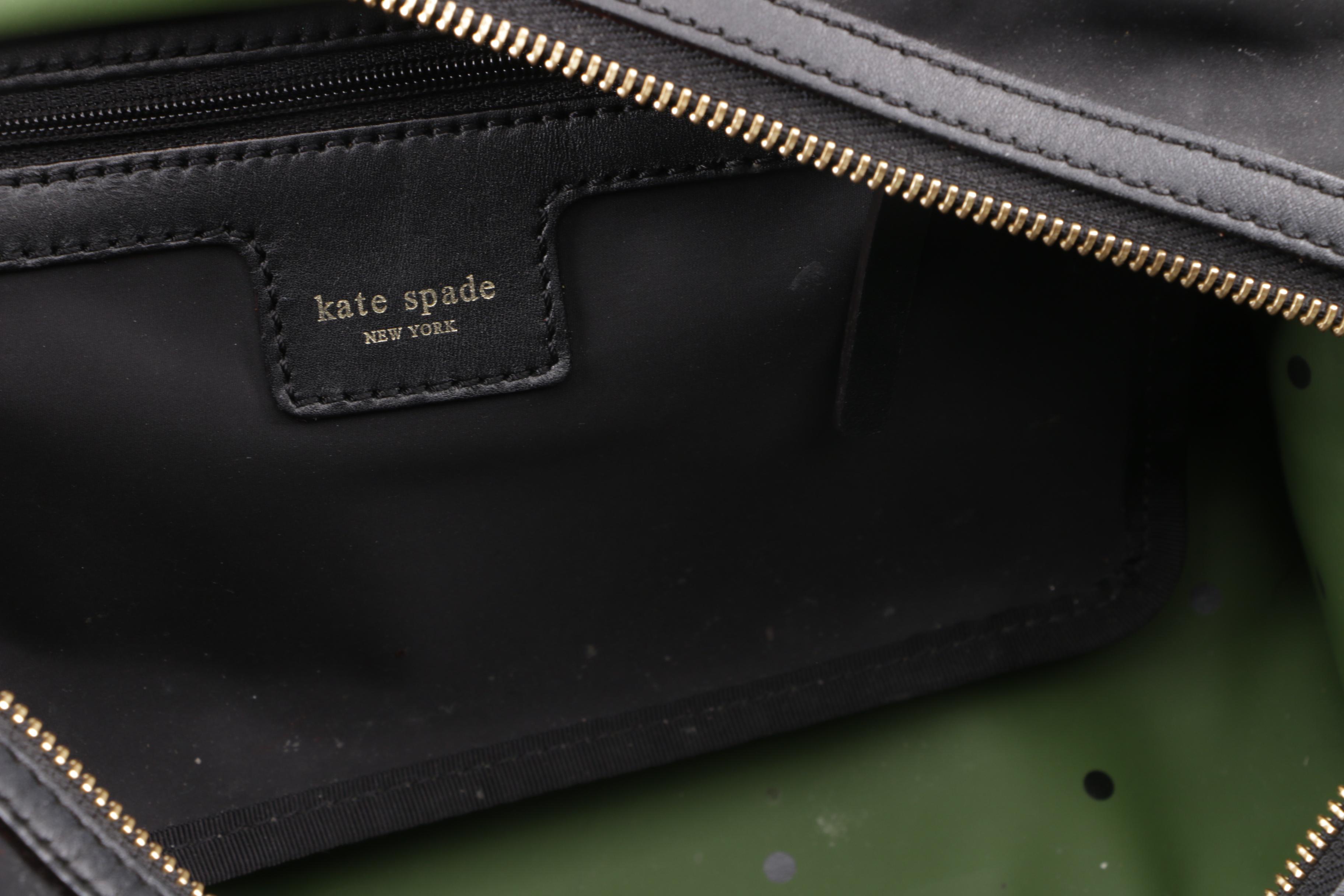 Kate Spade New York Black Nylon and Leather Weekender Bag