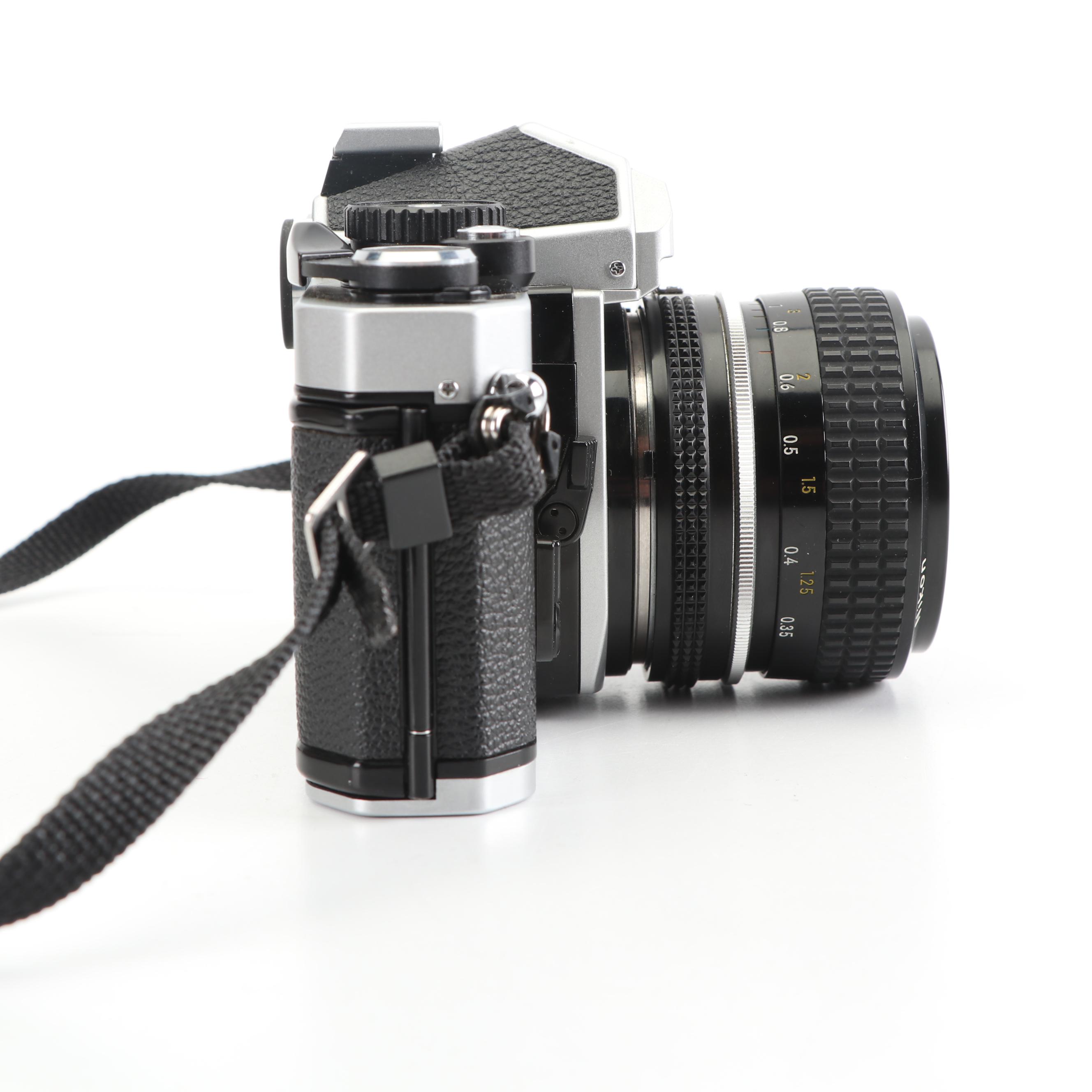 Vintage Nikon FM2 35mm SLR Camera with Bag and Accessories