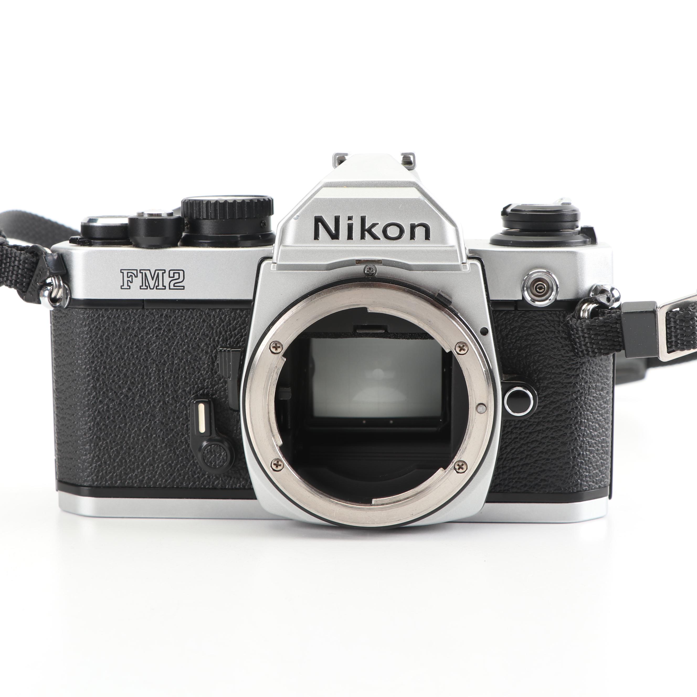 Vintage Nikon FM2 35mm SLR Camera with Bag and Accessories