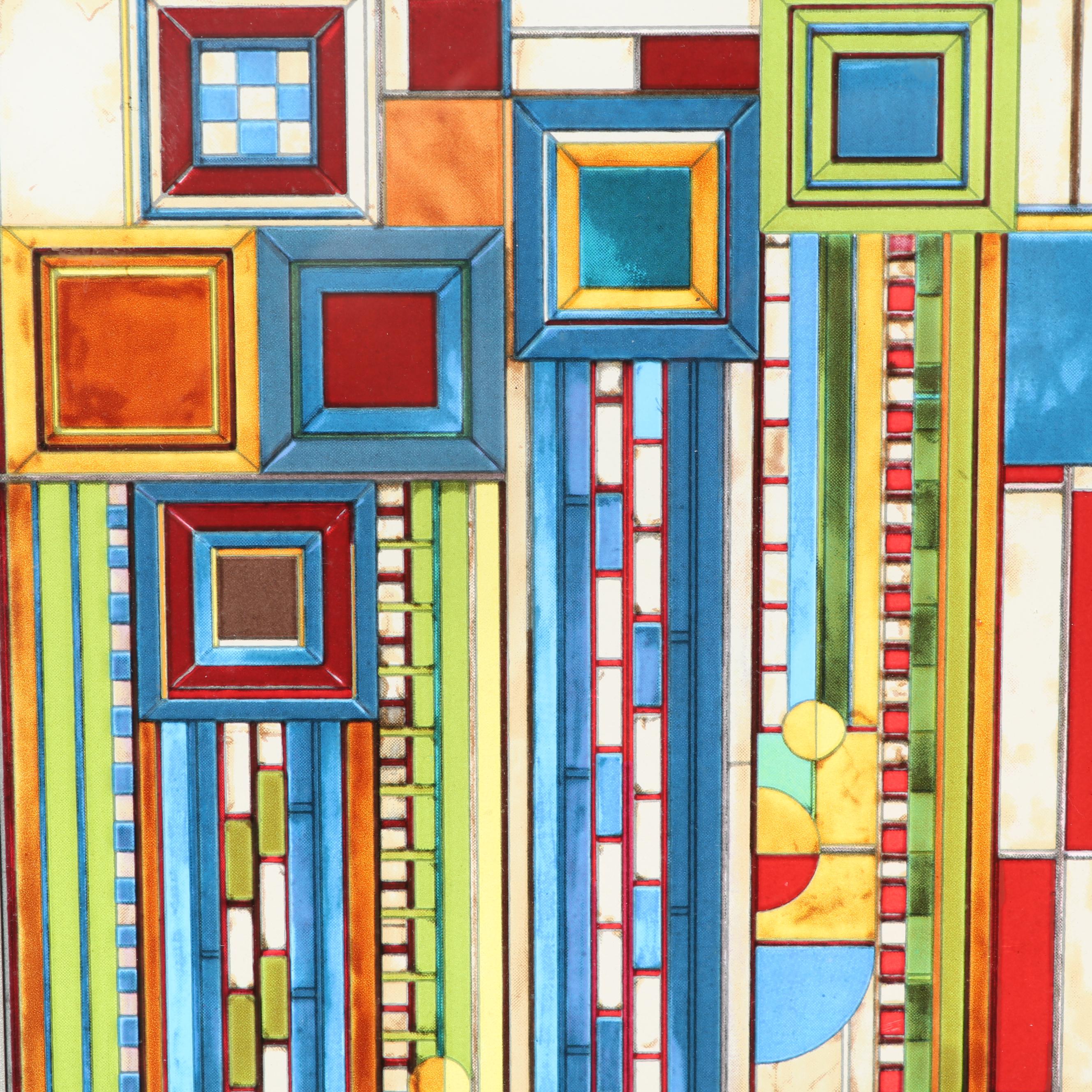 Frank Lloyd Wright Collection "Saguaro" Glass Panel