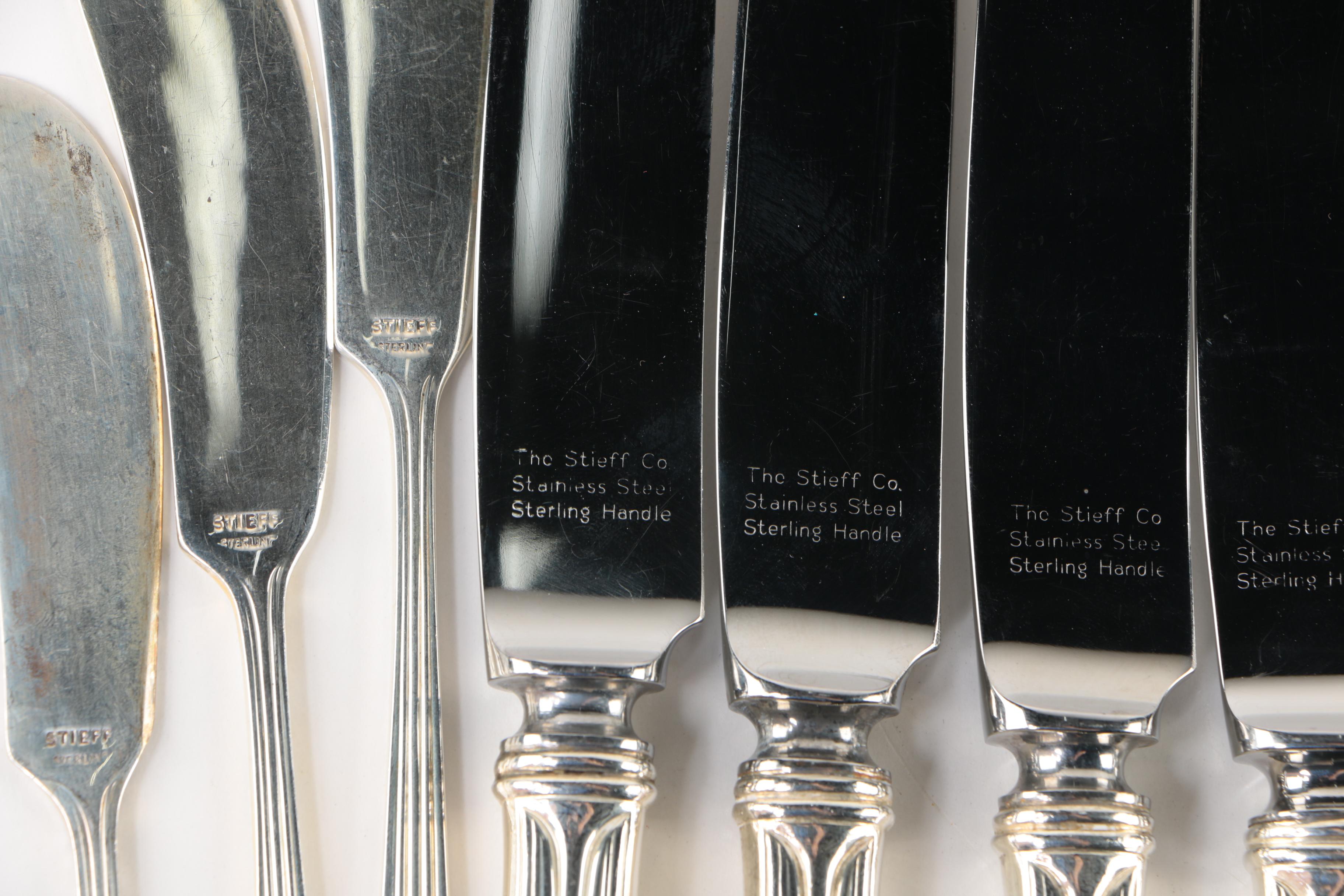 The Stieff Co. "Homewood" Sterling Silver Flatware Set with Naken's Chest