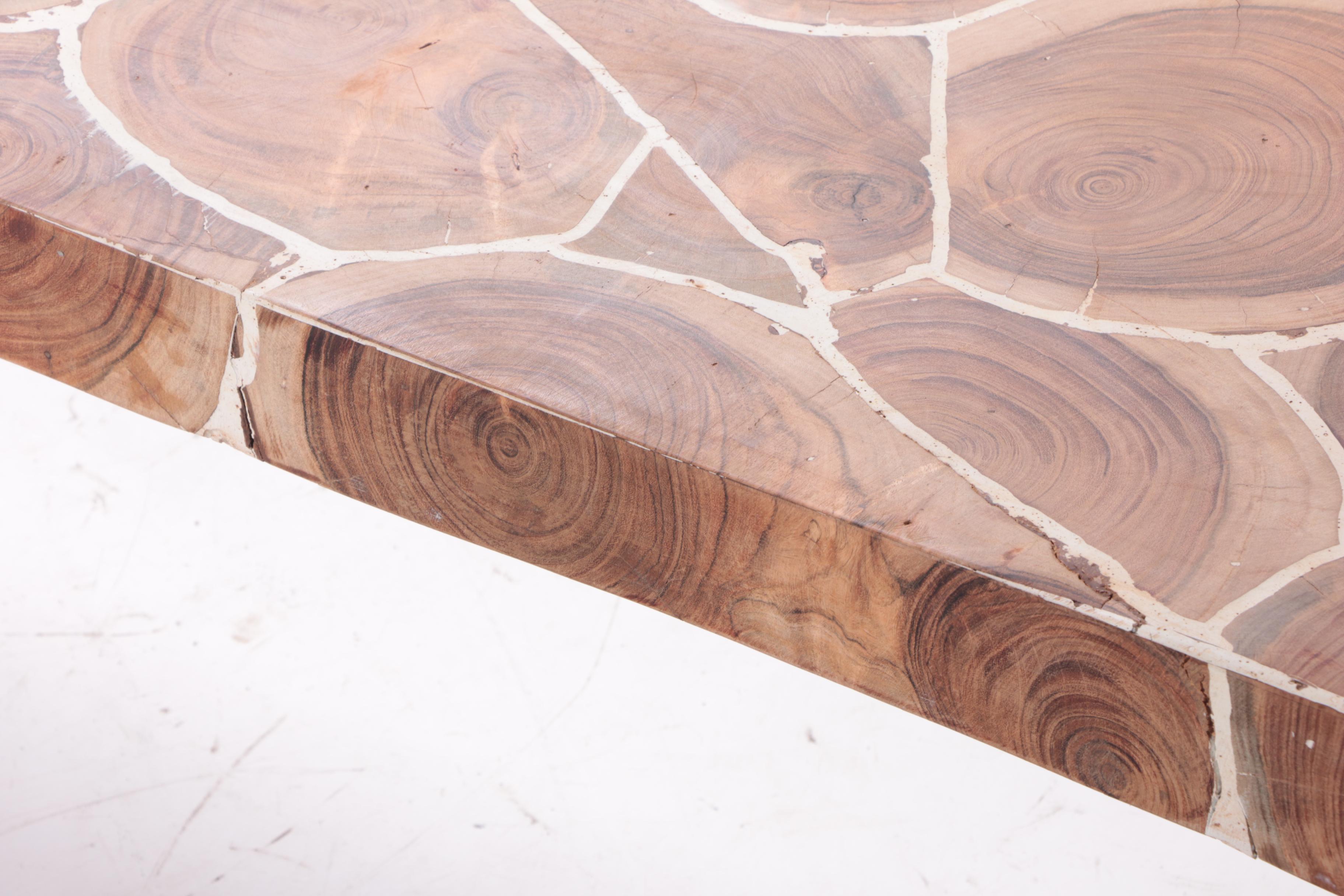 "Organics" Stump Mosaic Bench