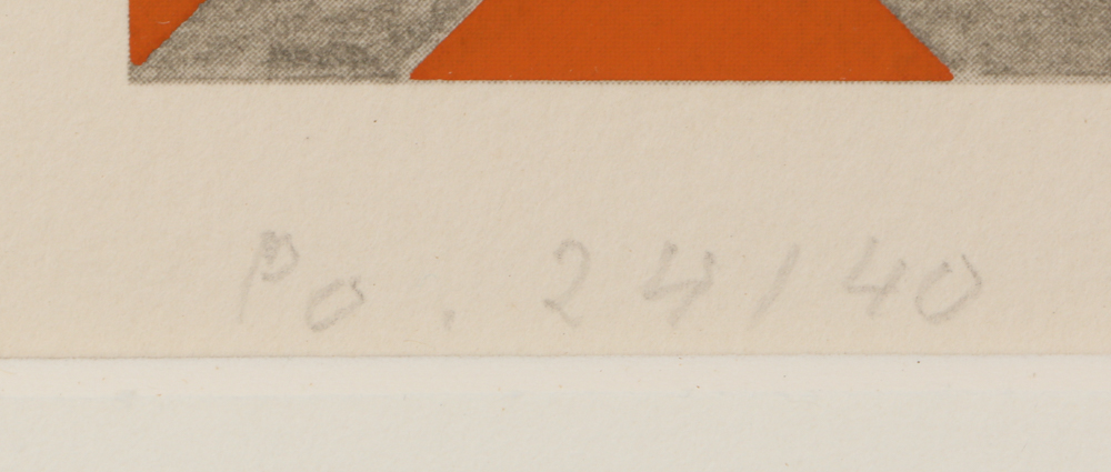 Anni Albers Limited Edition Mixed Media Serigraph "PO I"