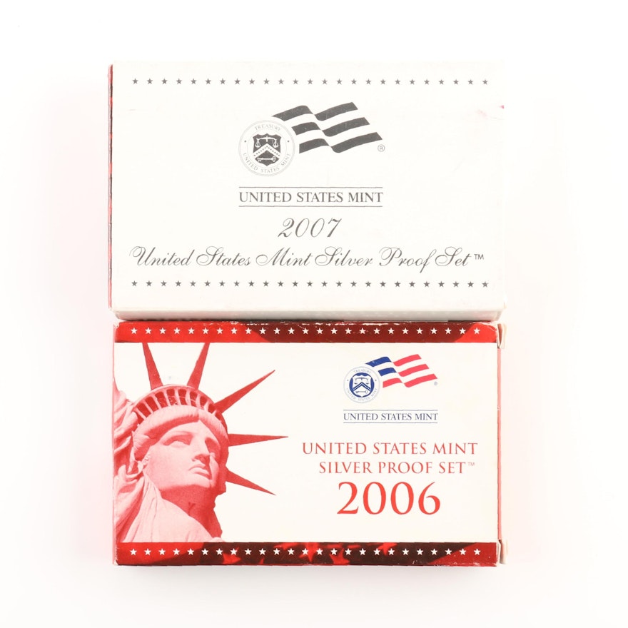 2006 and 2007 United States Mint Silver Proof Sets