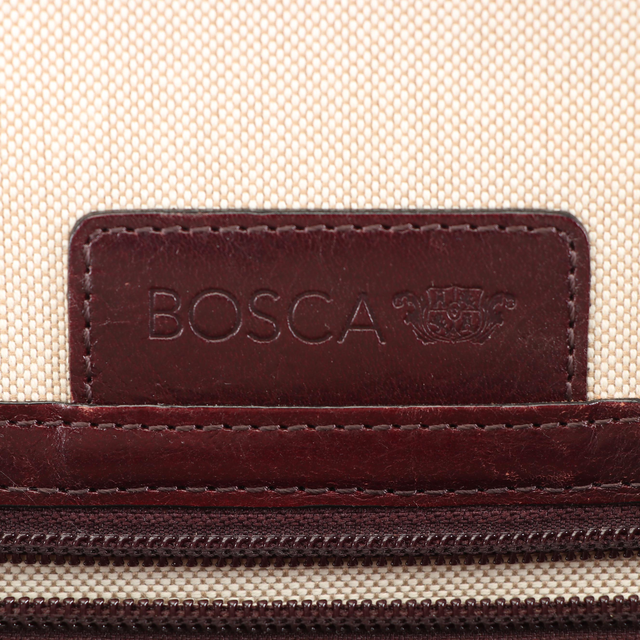 Vintage Bosca Burgundy Leather Briefcase