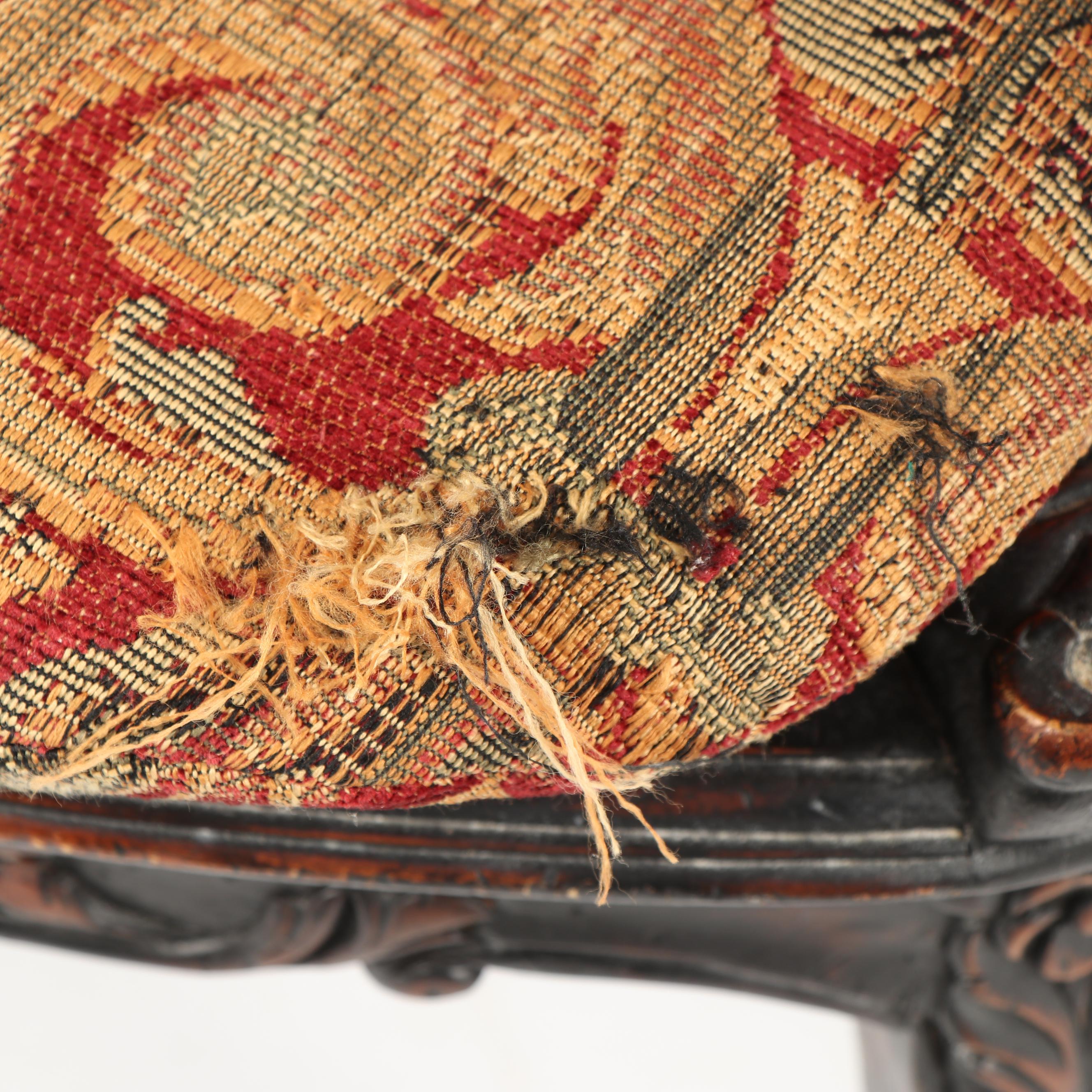 French Provincial Style Cane Back Vanity Chair