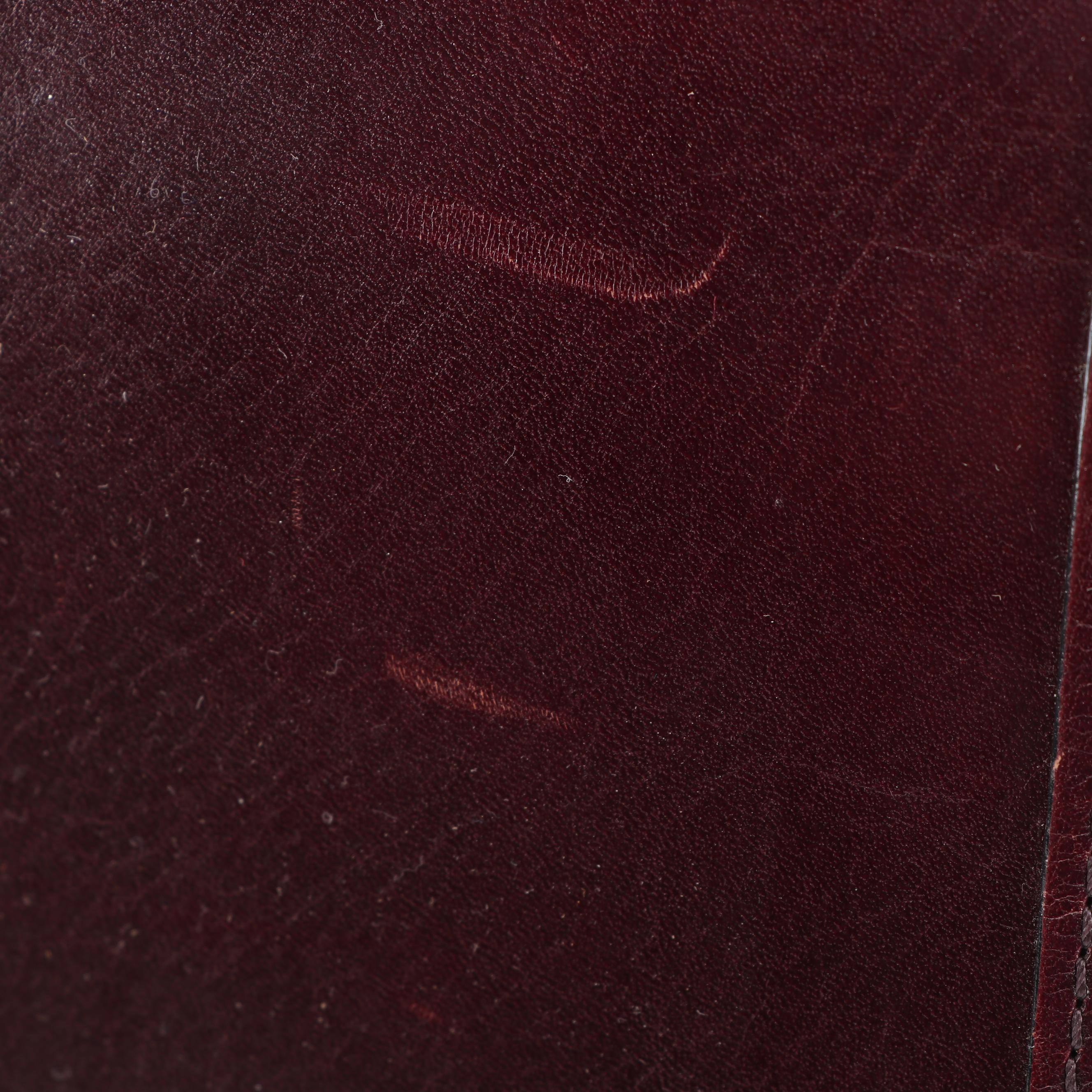 Vintage Bosca Burgundy Leather Briefcase