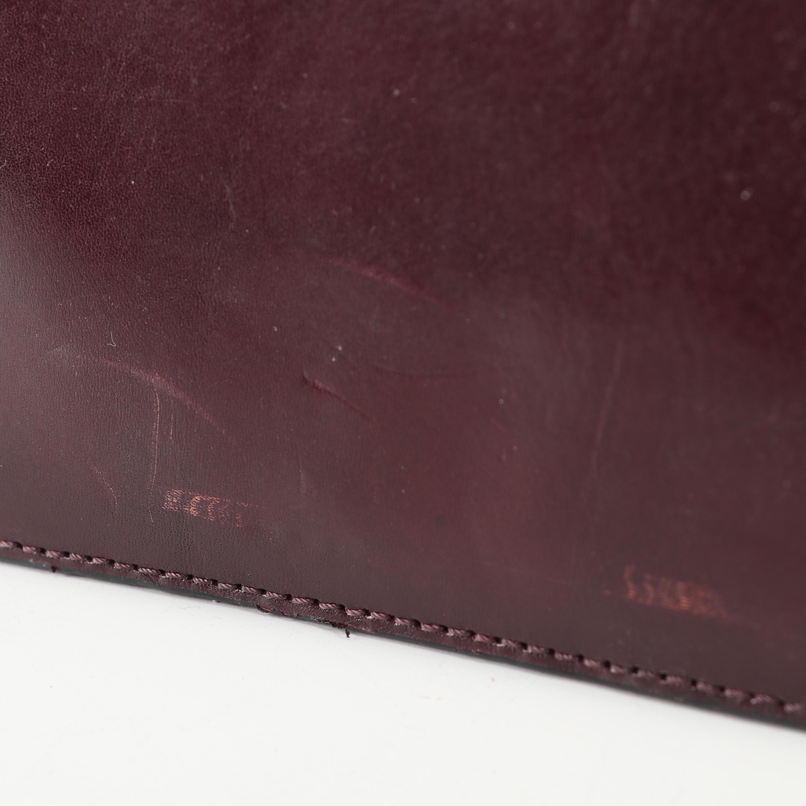 Vintage Bosca Burgundy Leather Briefcase