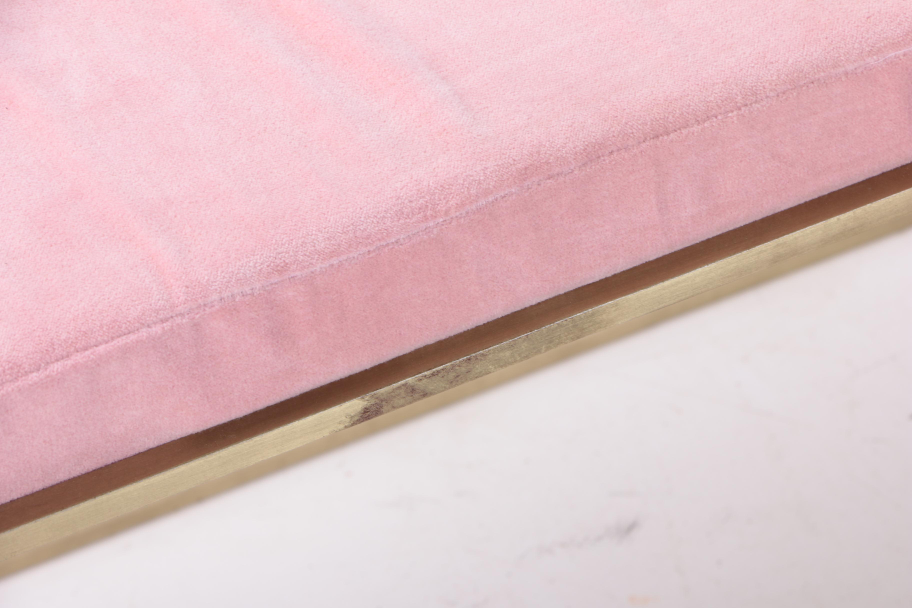 "Glam" Bench with Rose Pink Cushion