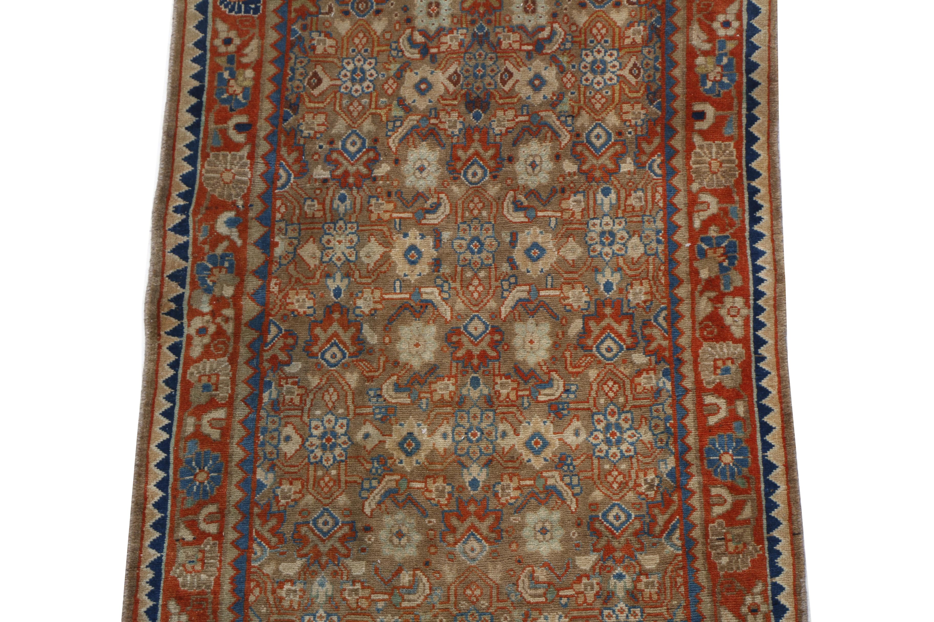 Hand-Knotted Persian Lilihan Wool Carpet Runner